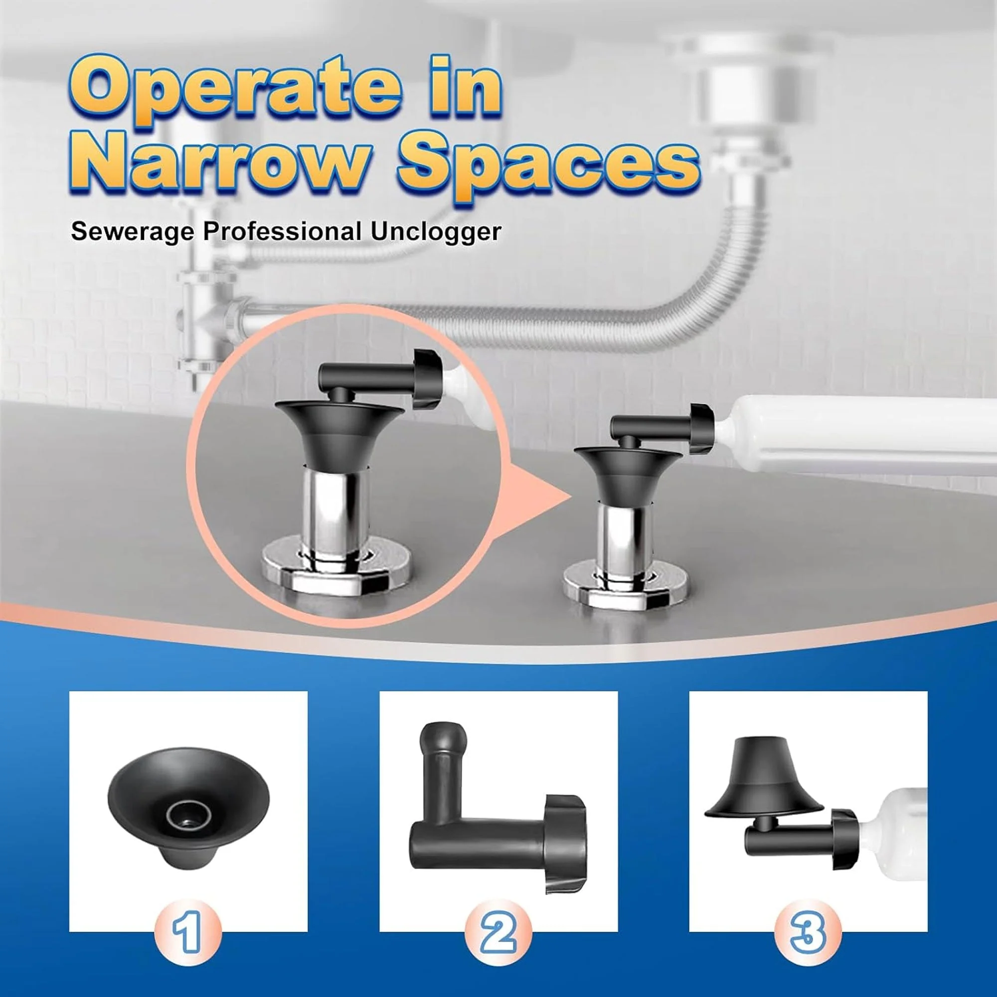 FEIYABDF Bathroom Manual High Pressure Air Toilet Plunger for Unclogging Pipes - Image 5