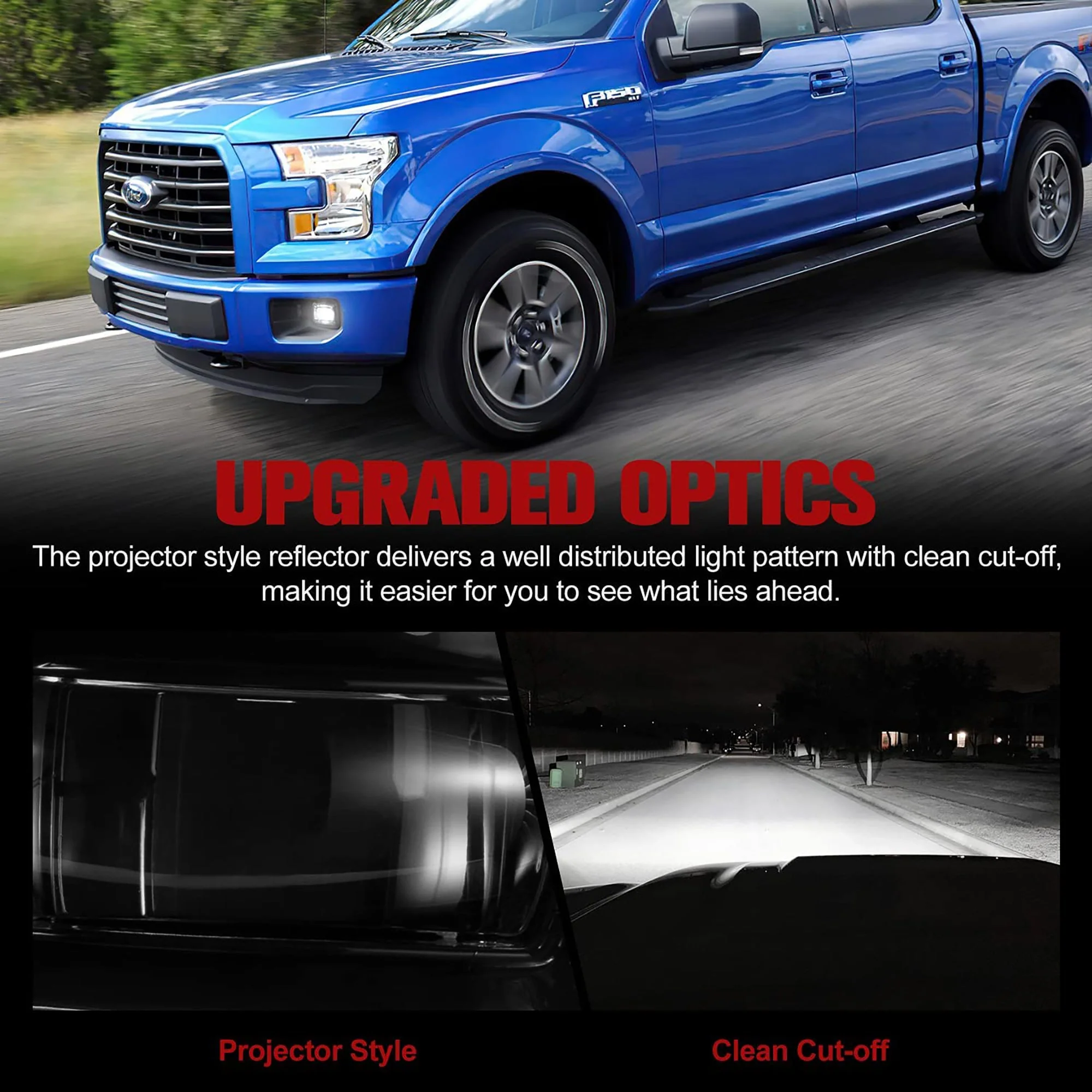 Fieryred LED Fog Light, Compatible with 2015-2019 F150, Bumper Placement, Black - Image 3