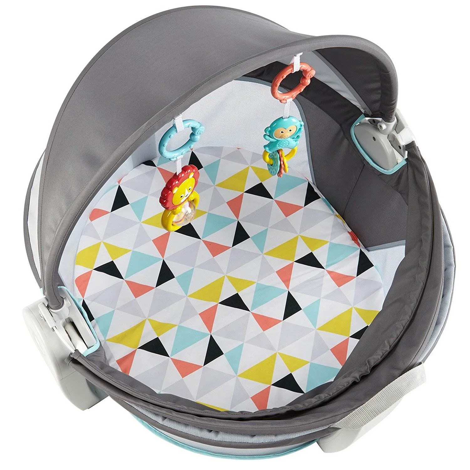 Fisher Price On-the-Go Indoor & Outdoor Folding Baby Travel Dome with Sun Canopy - Image 3