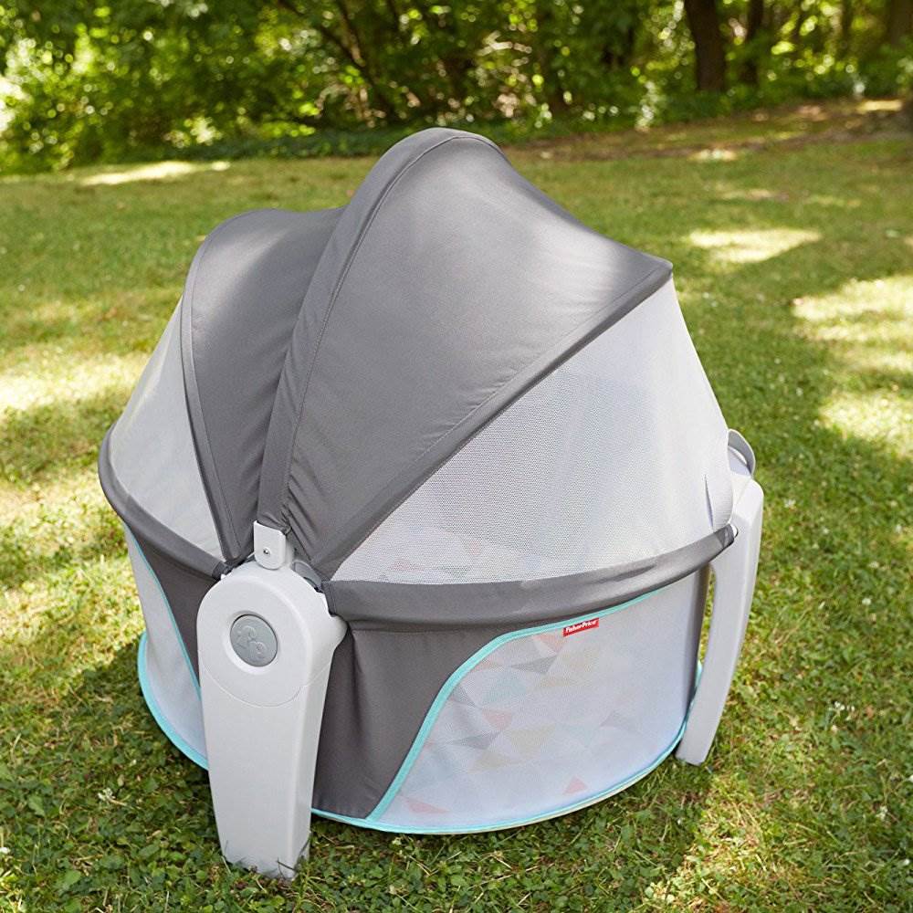 Fisher Price On-the-Go Indoor & Outdoor Folding Baby Travel Dome with Sun Canopy - Image 7