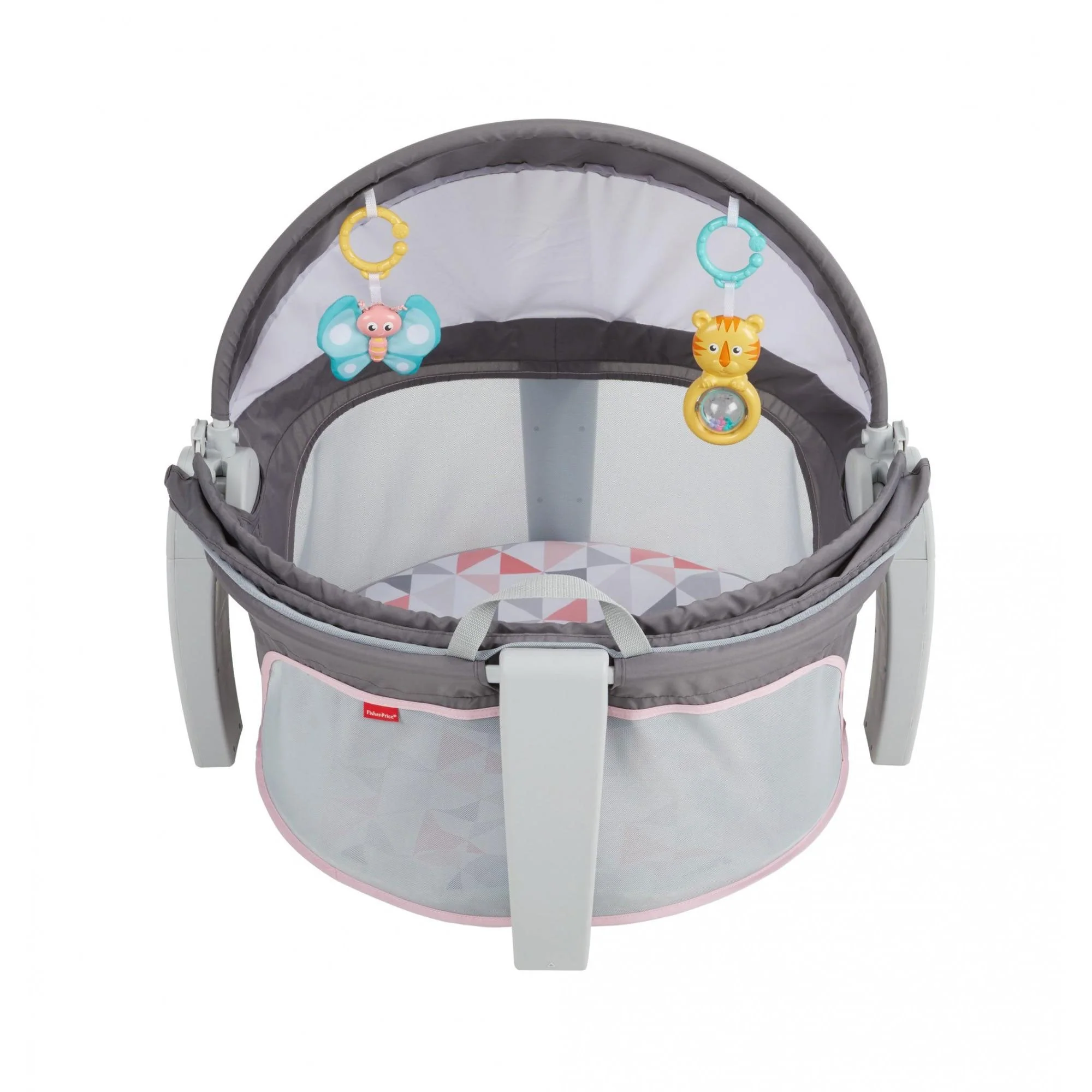 Fisher Price On the Go Portable Baby Beach Travel Dome with Sun Canopy, Gray - Image 2