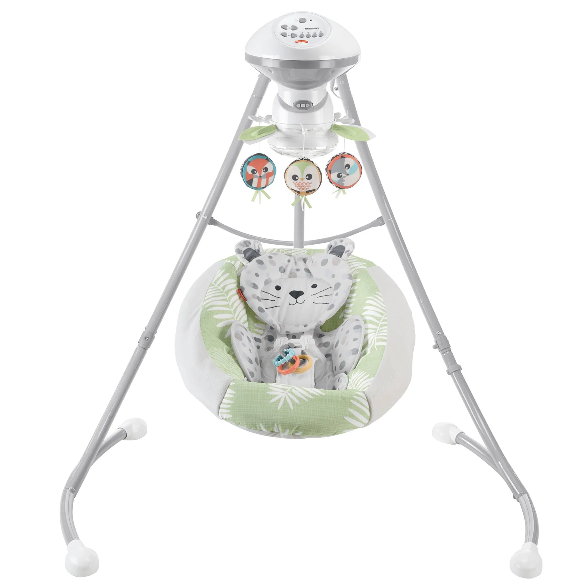 Fisher-Price Snow Leopard Baby Dual Motion Swing with Sounds & Motorized Mobile - Image 2