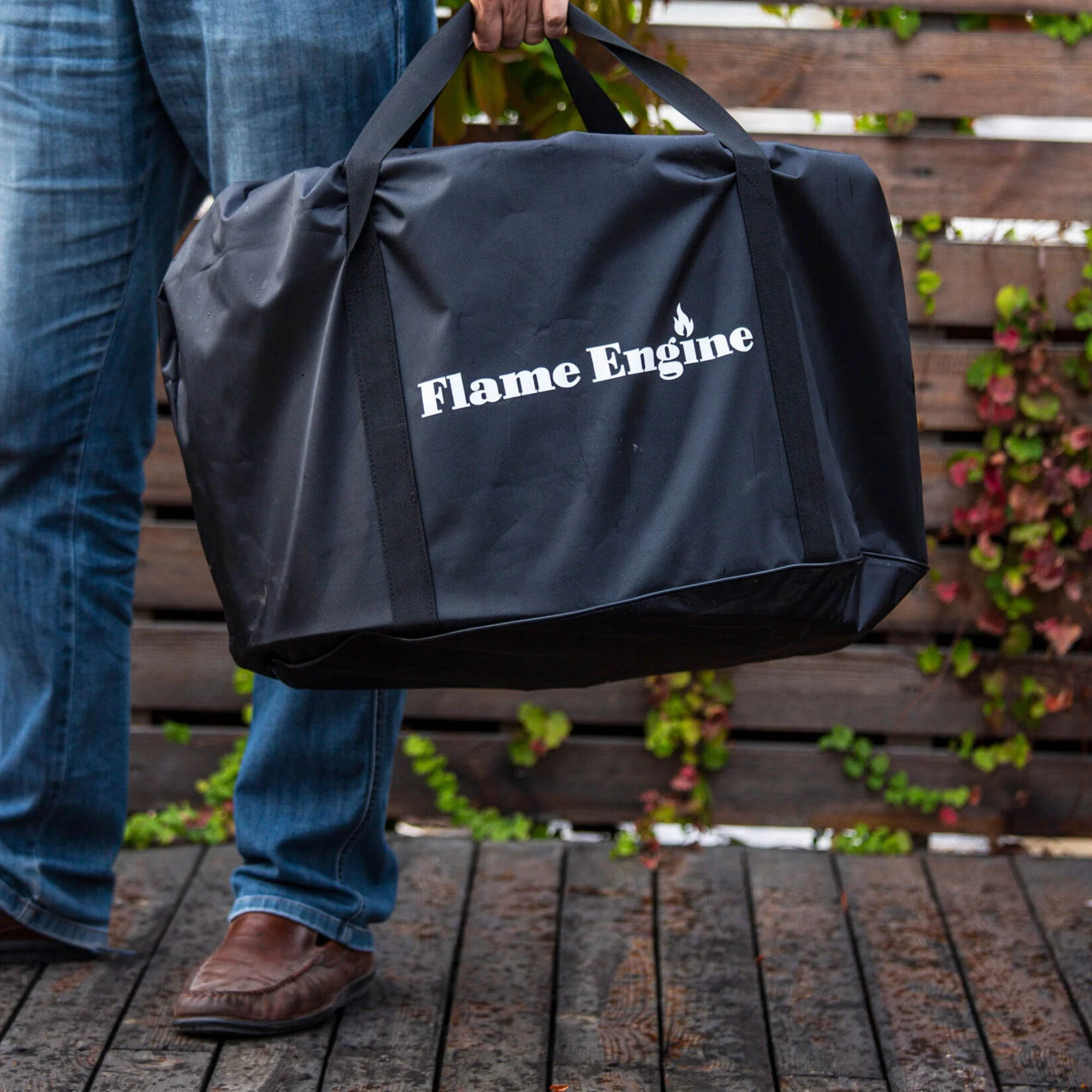 Flame Engine 19 Inch Square Smokeless Fire Pit w/Carry Bag, 304 Stainless Steel - Image 7
