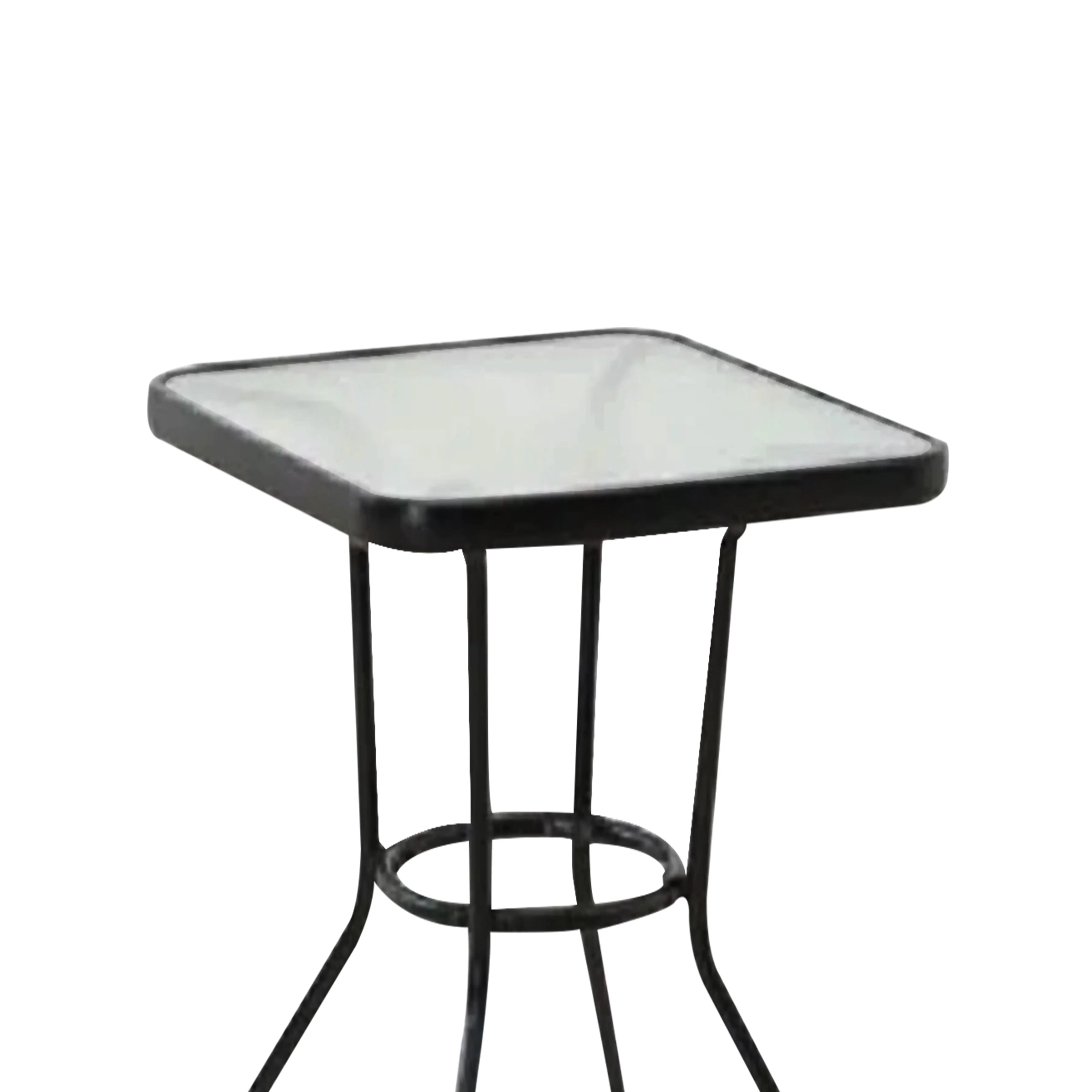 Four Seasons Courtyard Sunny Isles Tempered Glass Top Patio Dining Table, Black - Image 7