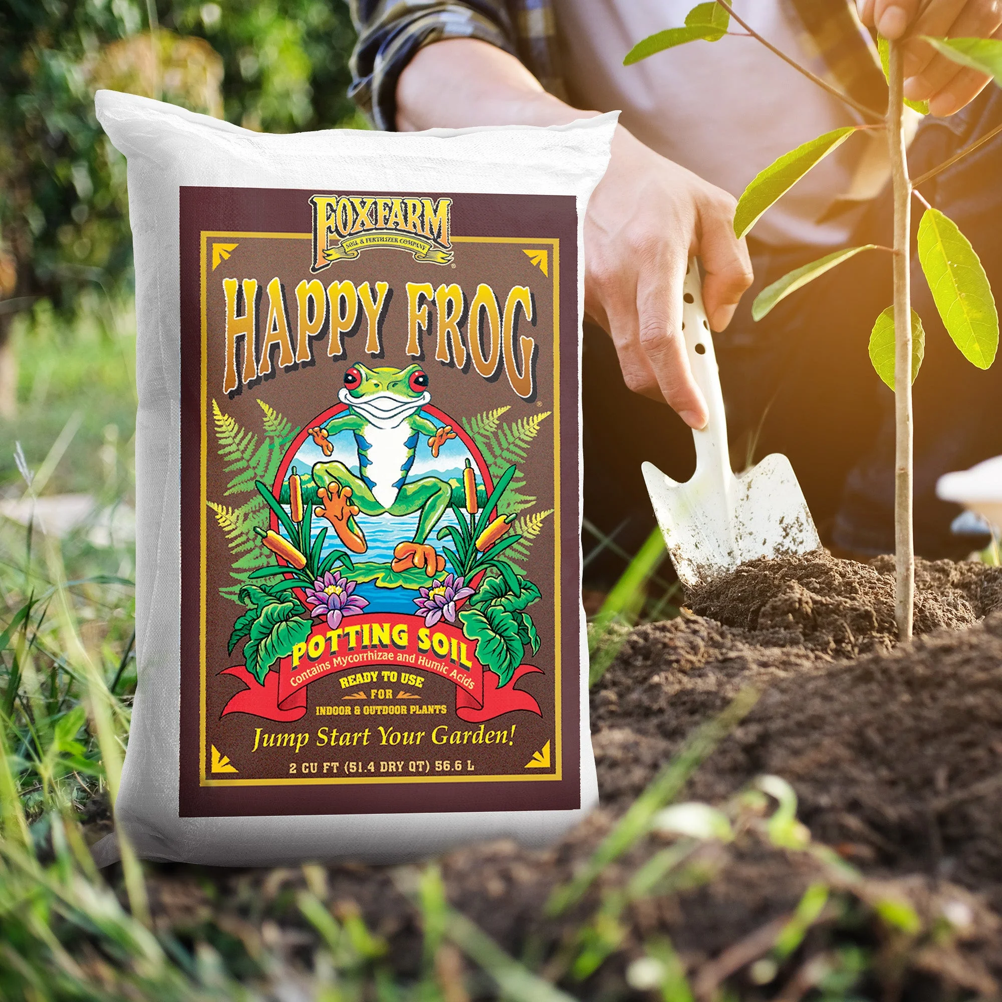 FoxFarm FX14047 Happy Frog pH Adjusted Garden Potting Soil Bag, 2 Cu Ft (6 Pack) - Image 6