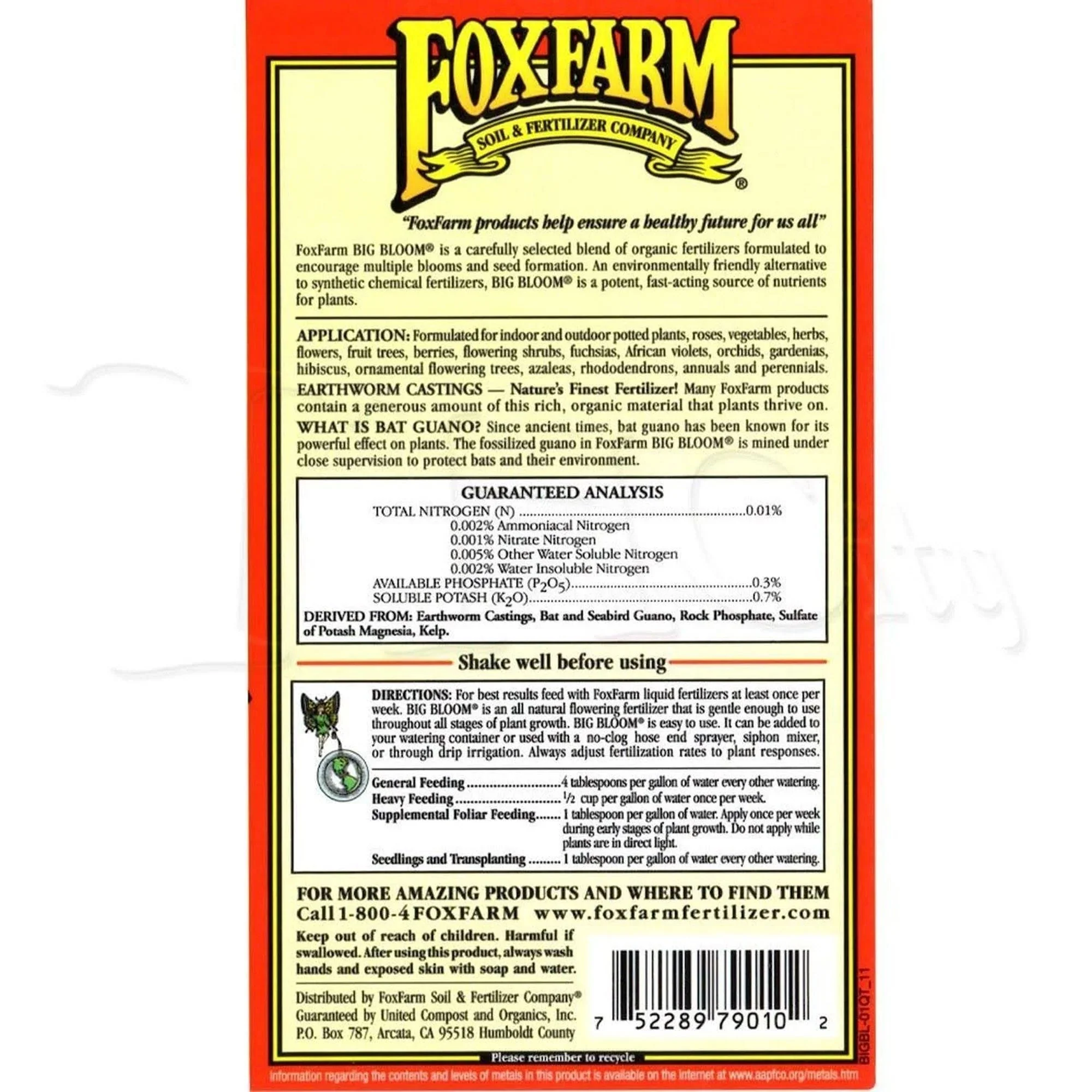 FoxFarm FX14091 Big Bloom Liquid Concentrate Organic Plant Food, 1 Pint - Image 5
