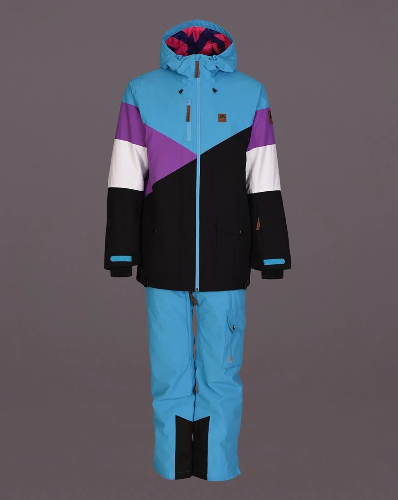 Fresh Pow Men's Ski & Snowboard Jacket - Blue, Purple & Black - Image 6