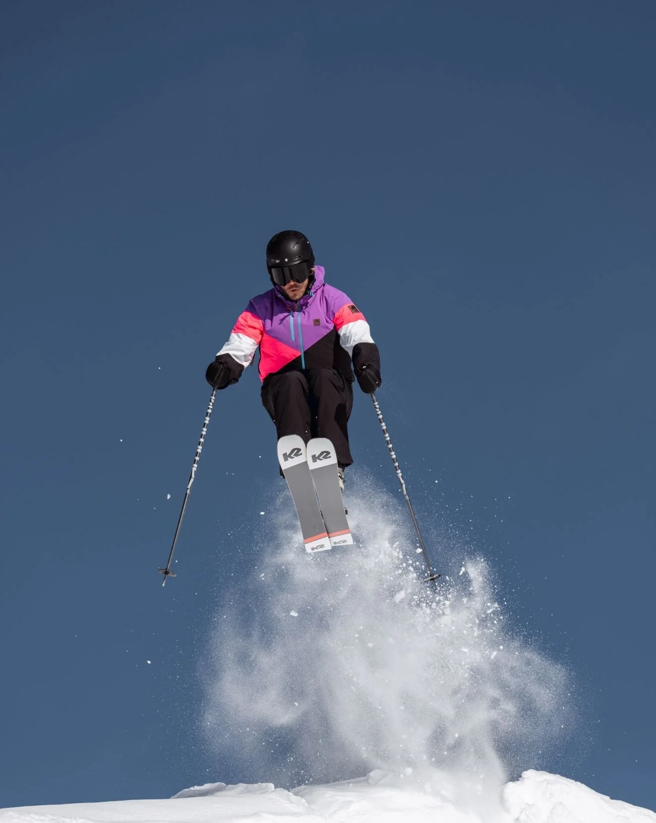 Fresh Pow Men's Ski & Snowboard Jacket - Neon Pink, Purple & Black - Image 4