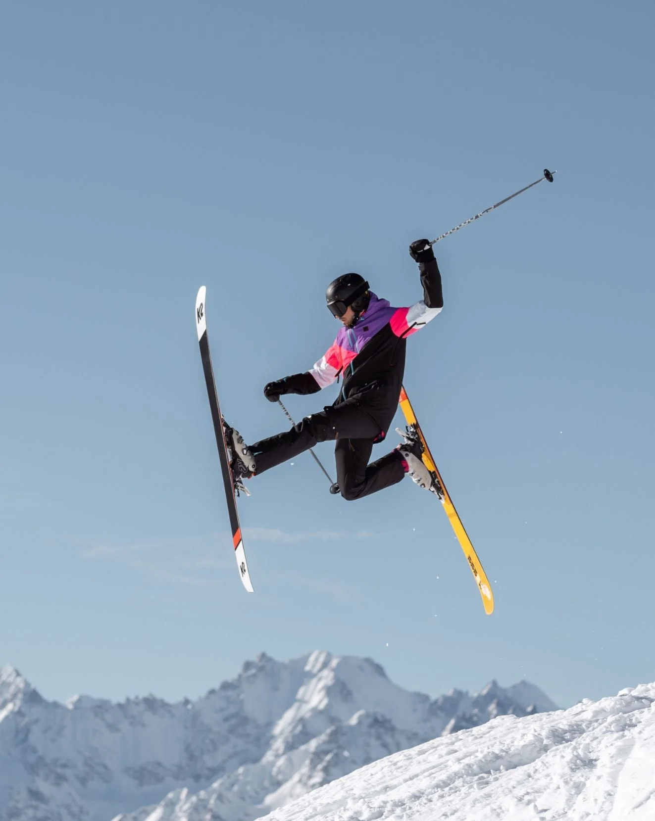 Fresh Pow Men's Ski & Snowboard Jacket - Neon Pink, Purple & Black - Image 6