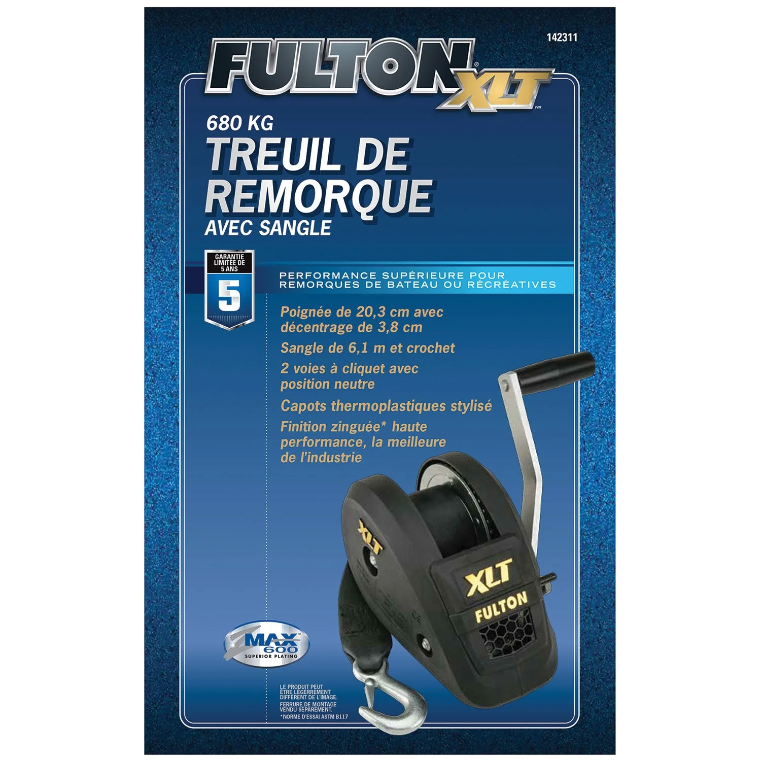 Fulton 142311 Single Speed Trailer Winch with 20 Feet Strap, 1400 Pound Capacity - Image 4