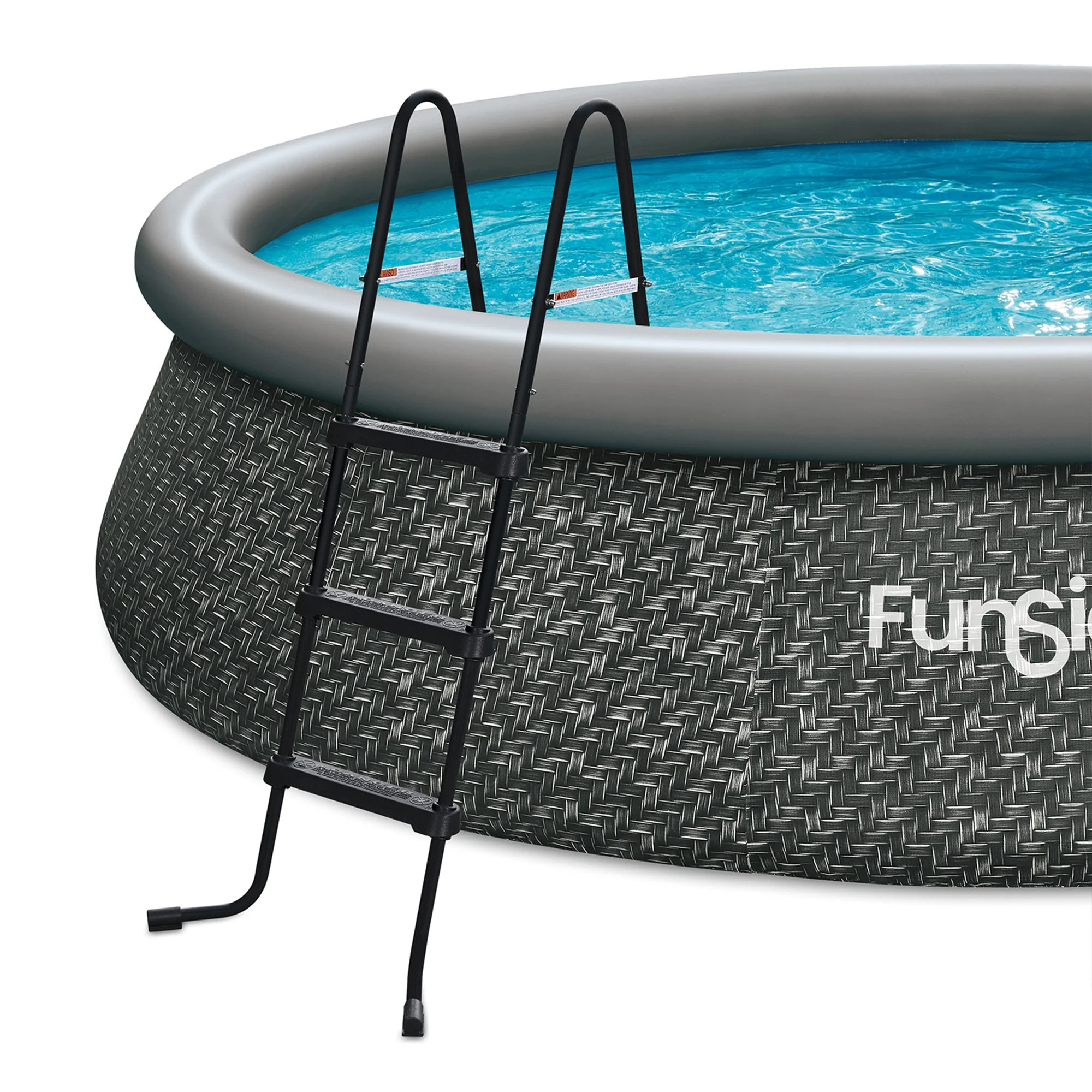 Funsicle SureStep 36 Inch 3 Stair Pool Ladder with 10' x 30" Above Ground Pool - Image 7