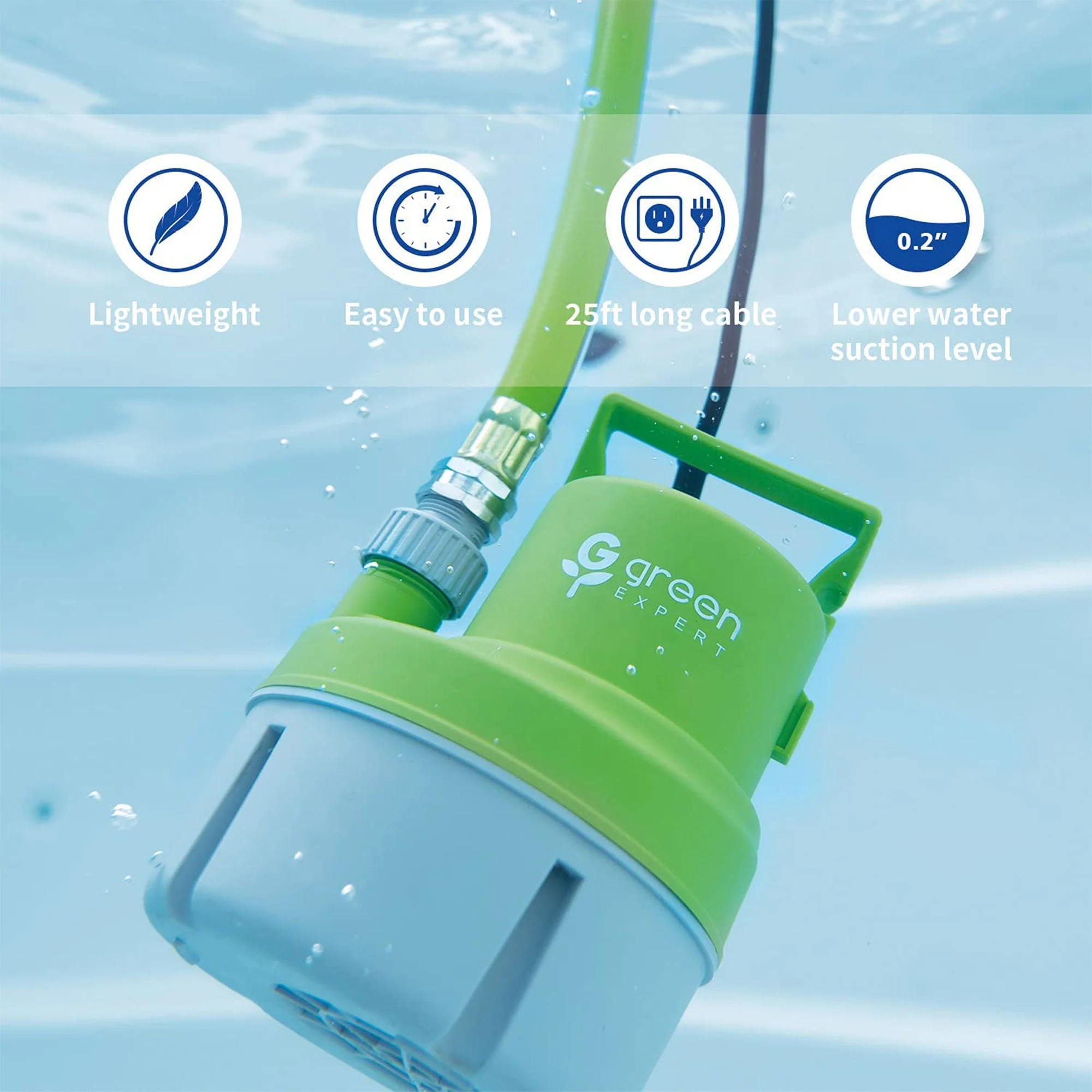 G green EXPERT 0.17 HP Submersible Utility Pump for Household Water Removal - Image 3