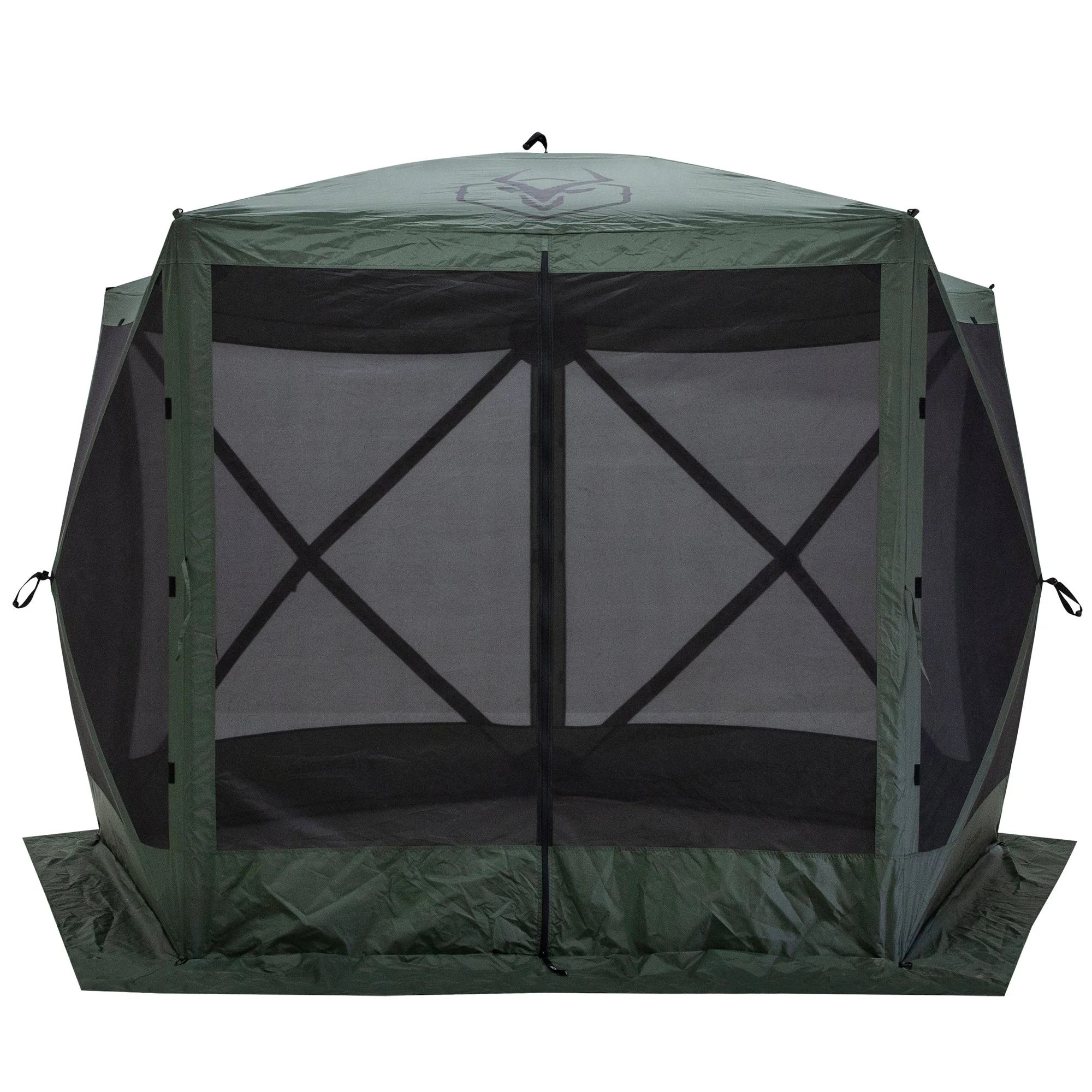 Gazelle GG501GR Pop Up Portable 4 Person Camping Gazebo Day Tent w/ Mesh Windows - Image 2