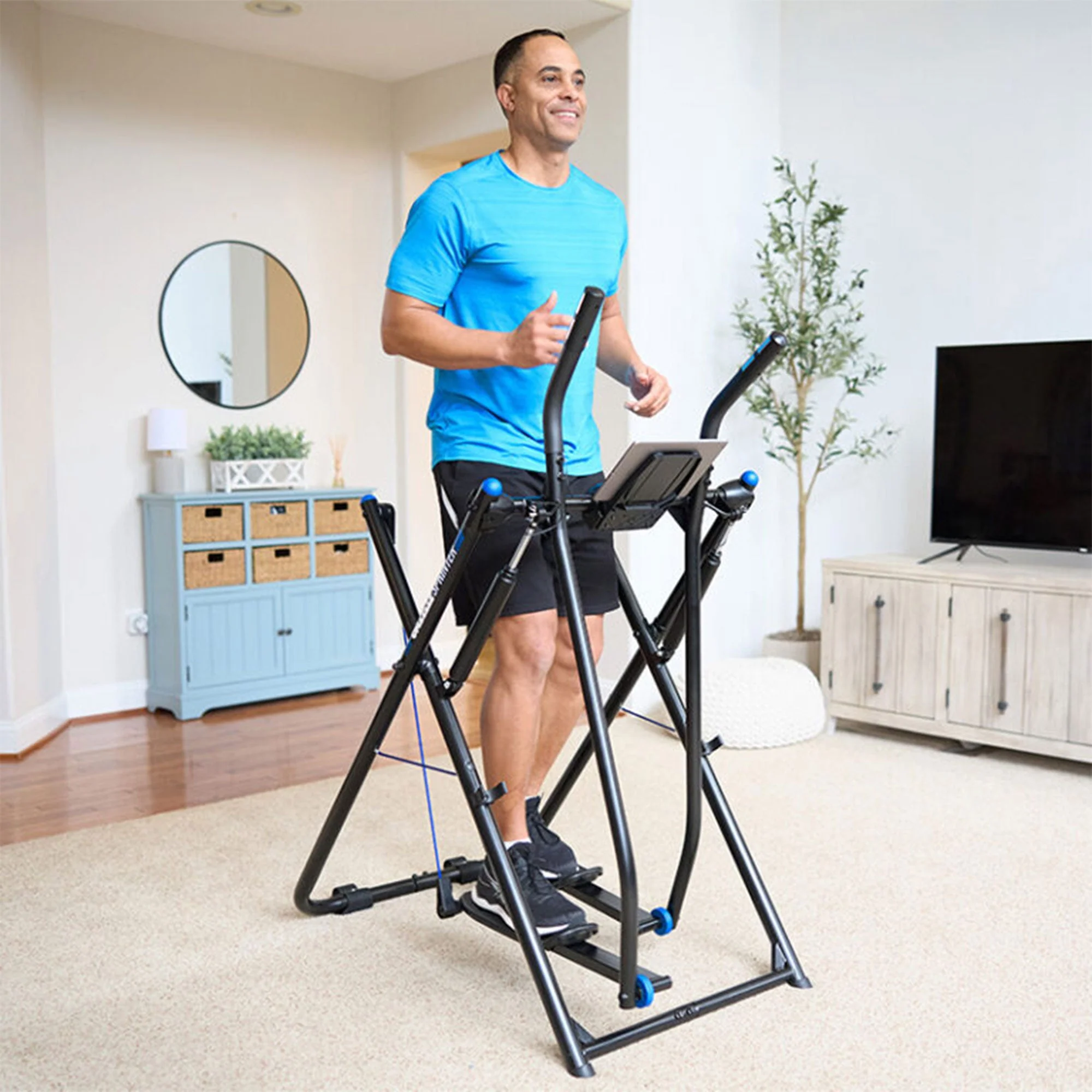Gazelle Sprinter Low Impact Exercise Machine with Grip Pulse Fitness Tracker - Image 4