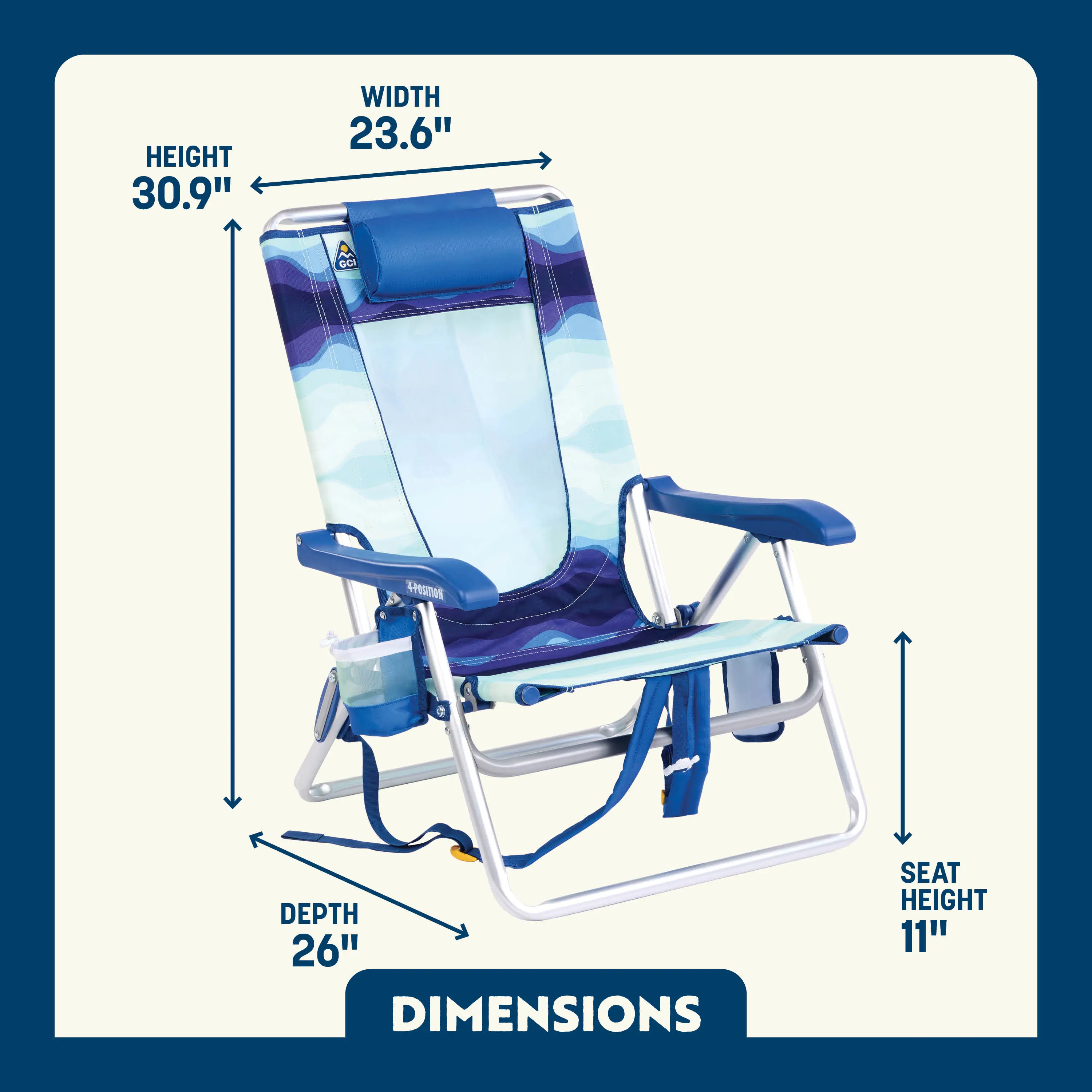 GCI Outdoor Backpack Beach Chair - Case Pack Bundle - Image 5