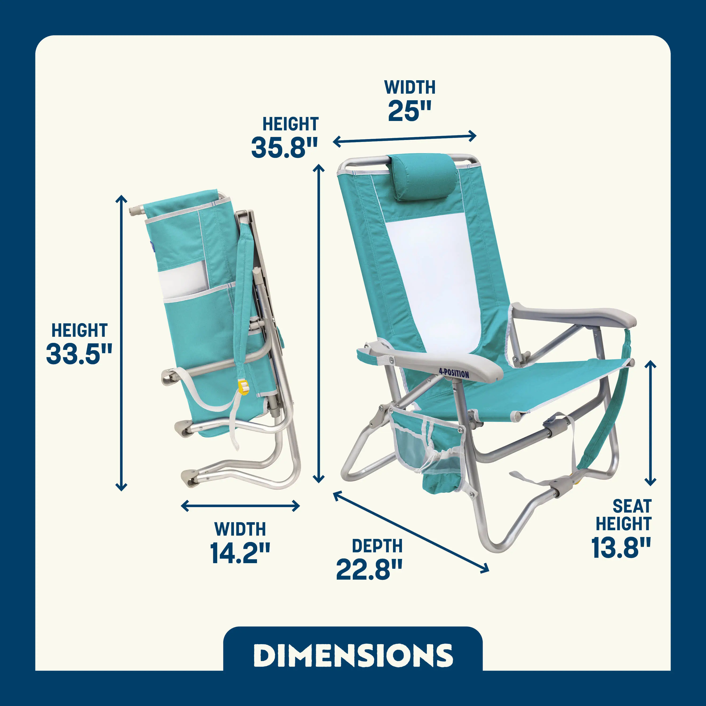 GCI Outdoor Bi-Fold Beach Chair - Case Pack Bundle - Image 9