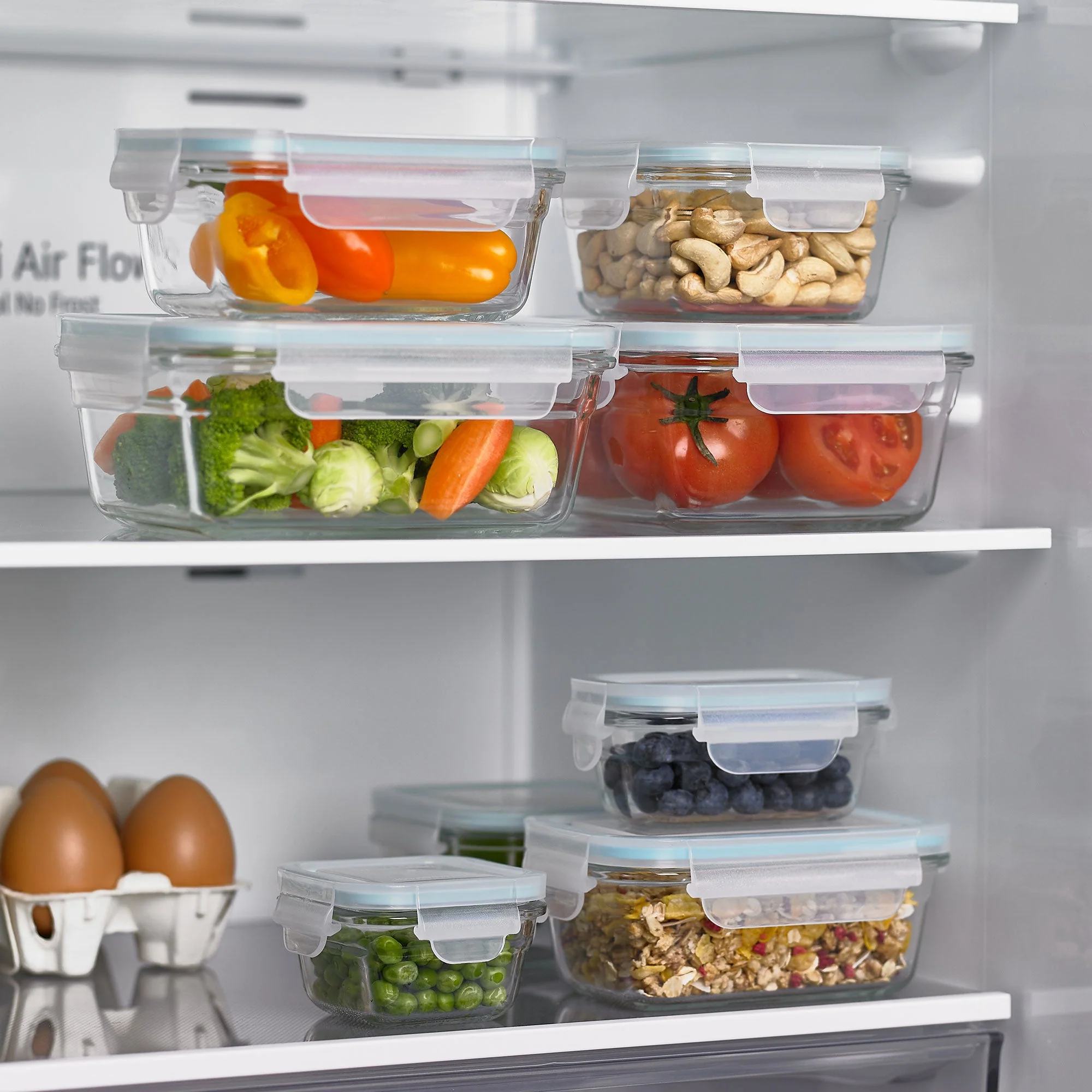 Glasslock Mini 5 and 7 Ounce Tempered Glass Food Storage Container Set, 8 Pieces - Image 7