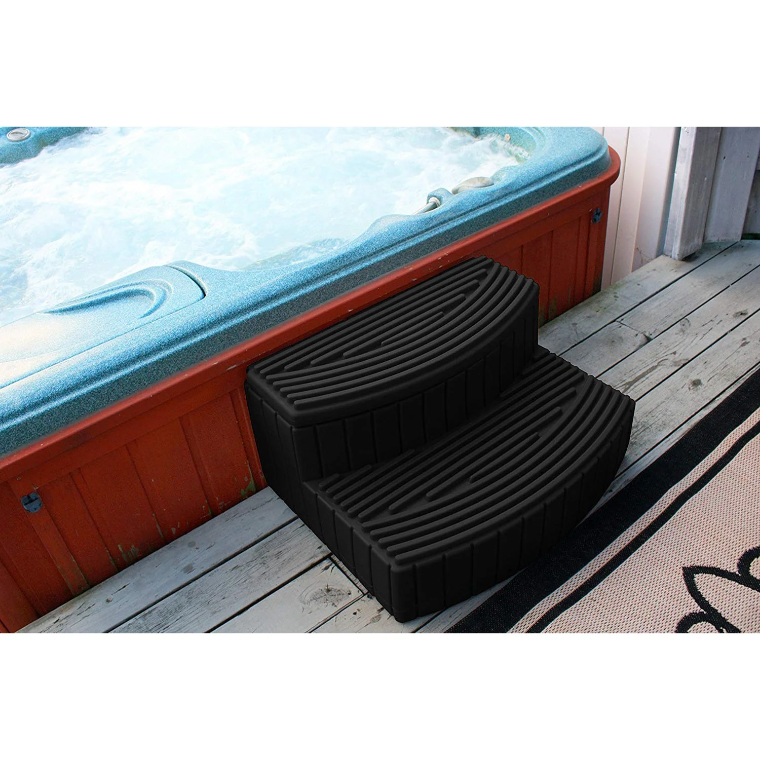 Good Ideas Sora Steps Lightweight Plastic Outdoor & Indoor Storage Step, Black - Image 3