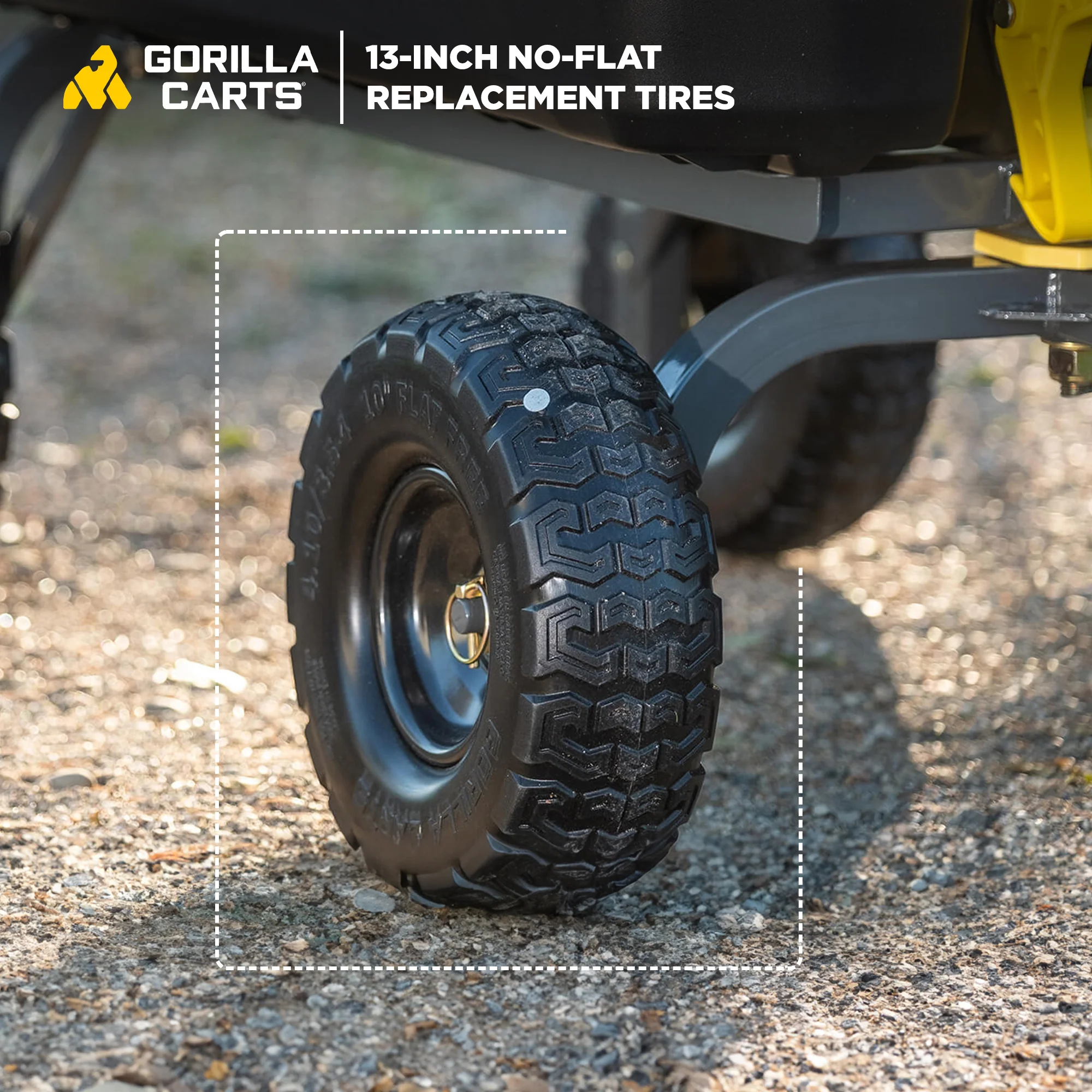 Gorilla Carts 13" No Flat Replacement Tire for Utility Carts GCG-7 & GCG-1200 - Image 5