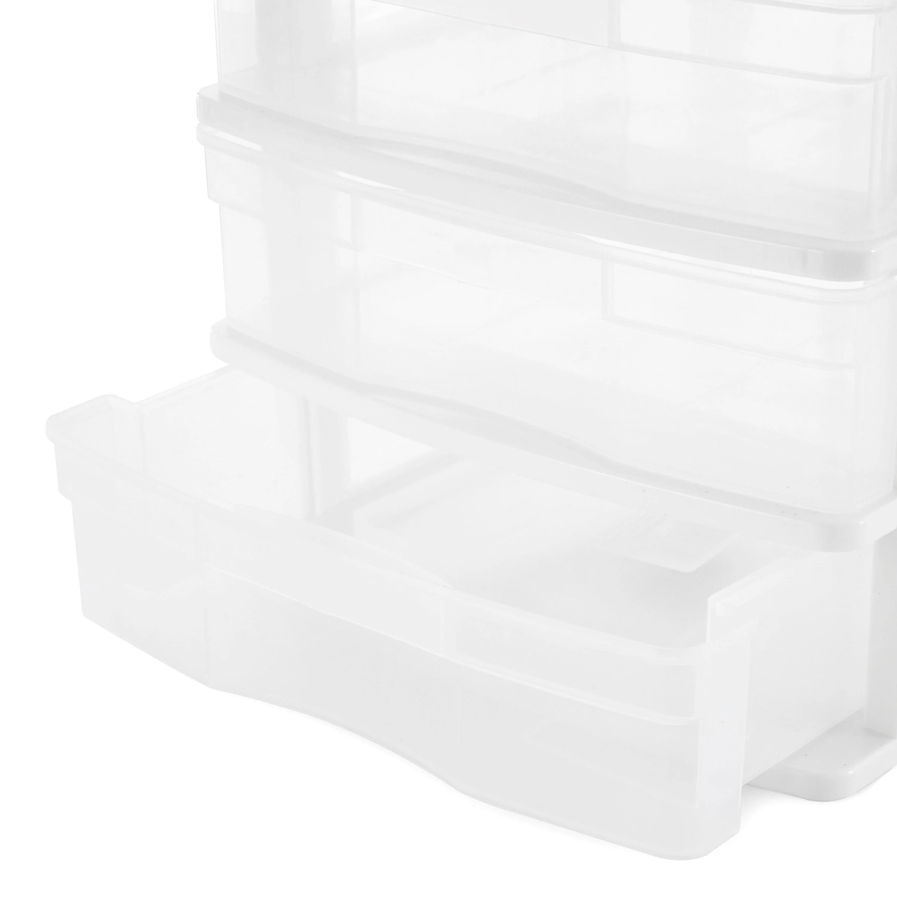 Gracious Living 3 Drawer Desktop Countertop Storage with Organizer Lid, White - Image 8