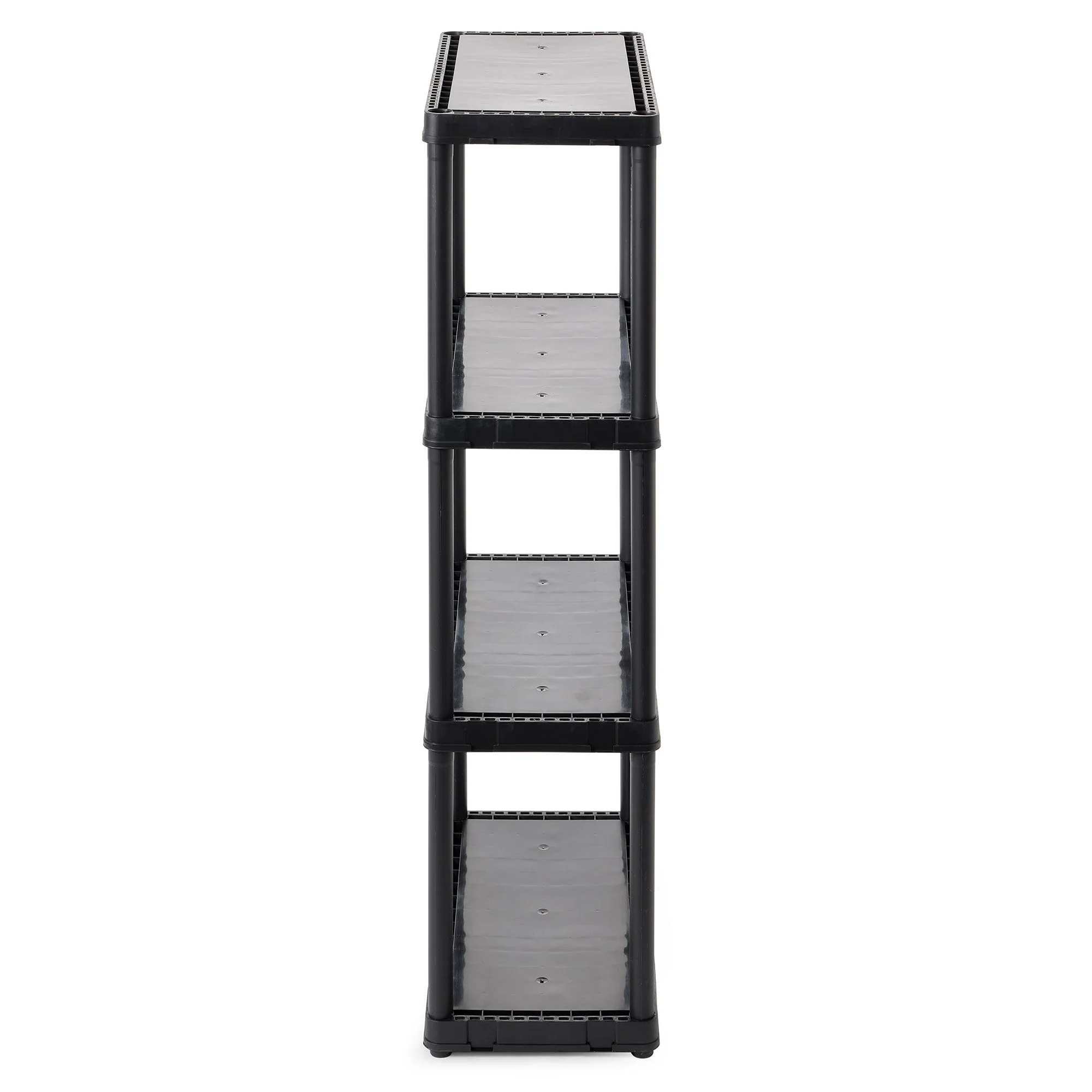 Gracious Living 4 Shelf Fixed Height Light Duty Storage Unit, Black (2 Pack) - Image 9