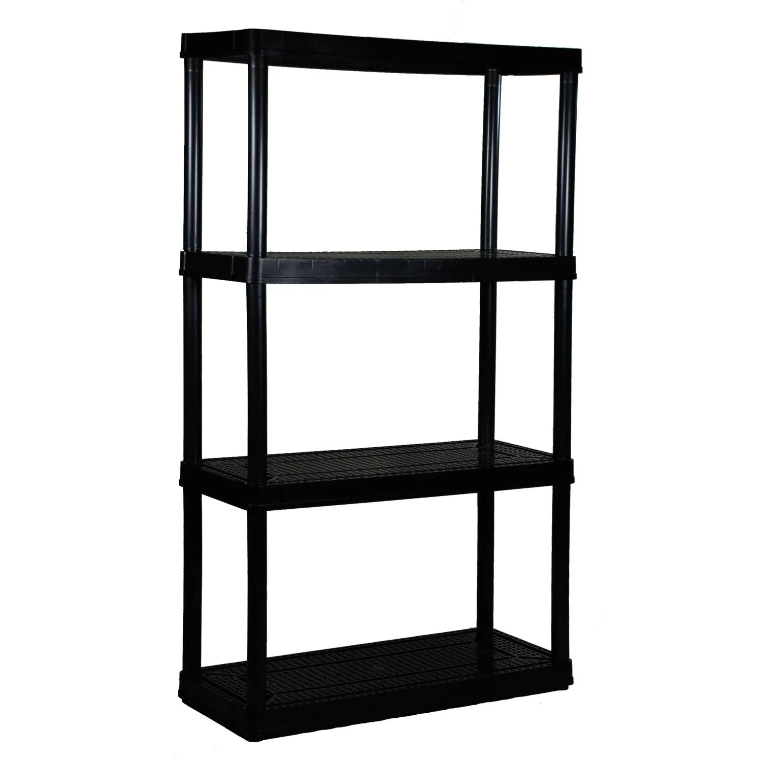 Gracious Living 4 Shelf Ventilated Garage Shelving Kit with 4 Bins & Lids, Black - Image 6