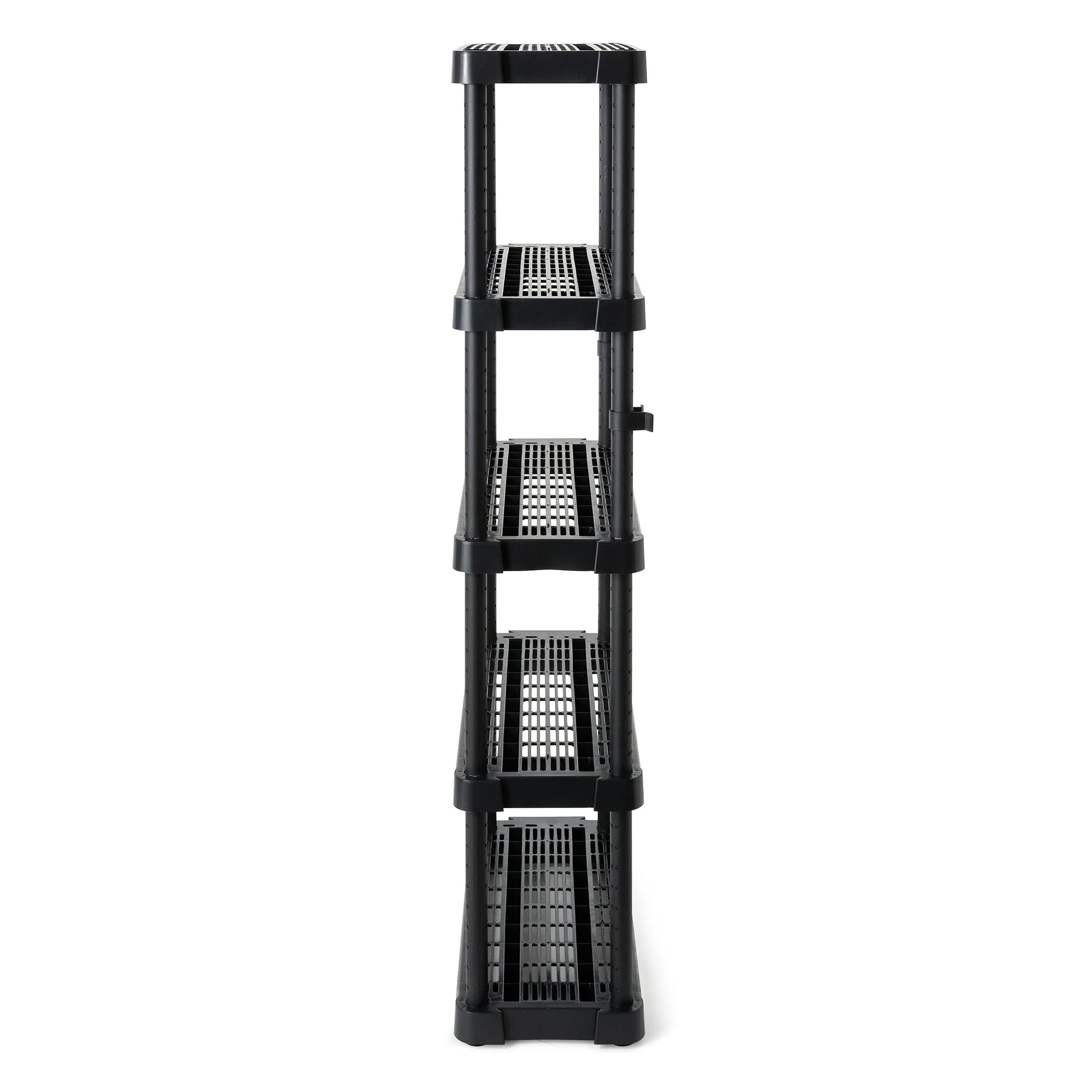 Gracious Living 5 Shelf Adjustable Ventilated Medium Duty Shelving Unit, Black - Image 8