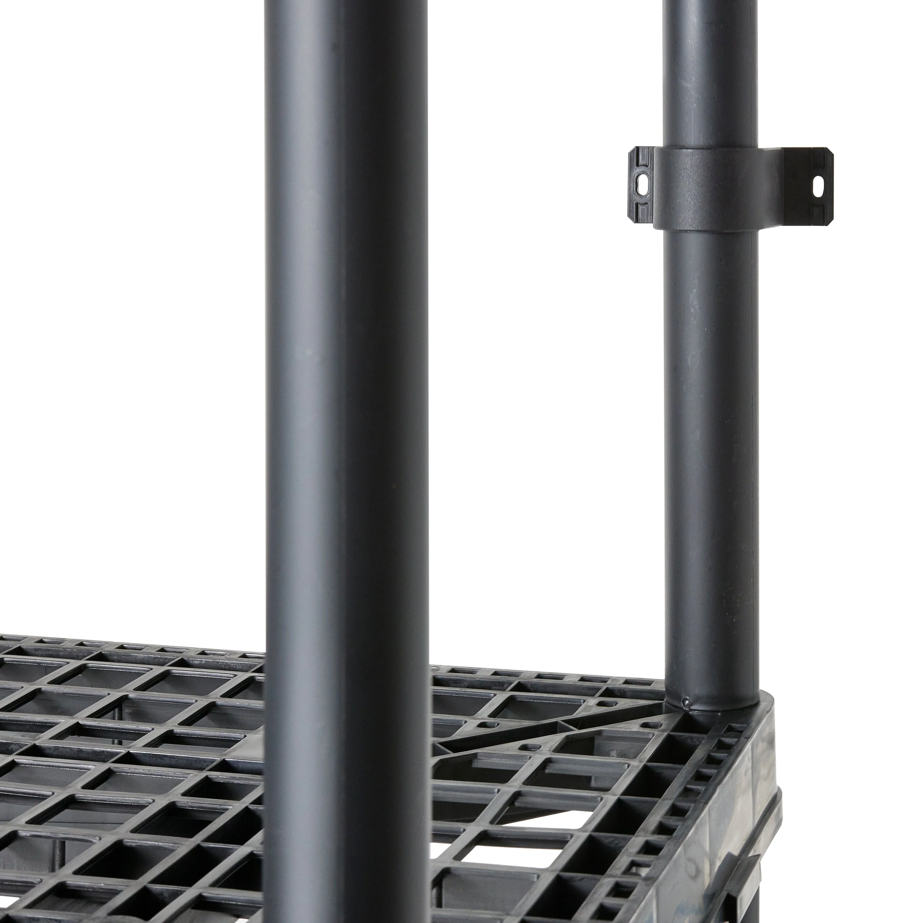 Gracious Living 5 Shelf Fixed Height Ventilated Heavy Duty Shelving Unit, Black - Image 8