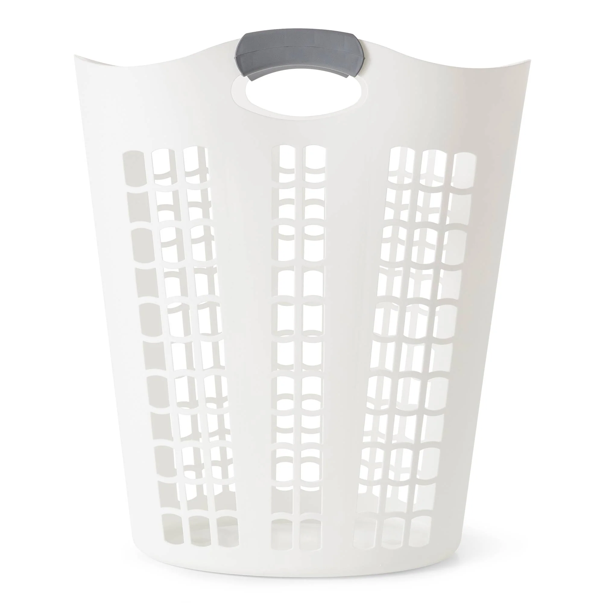 Gracious Living Easy Carry Flex Hamper Ventilated Laundry Basket, White (5 Pack) - Image 8
