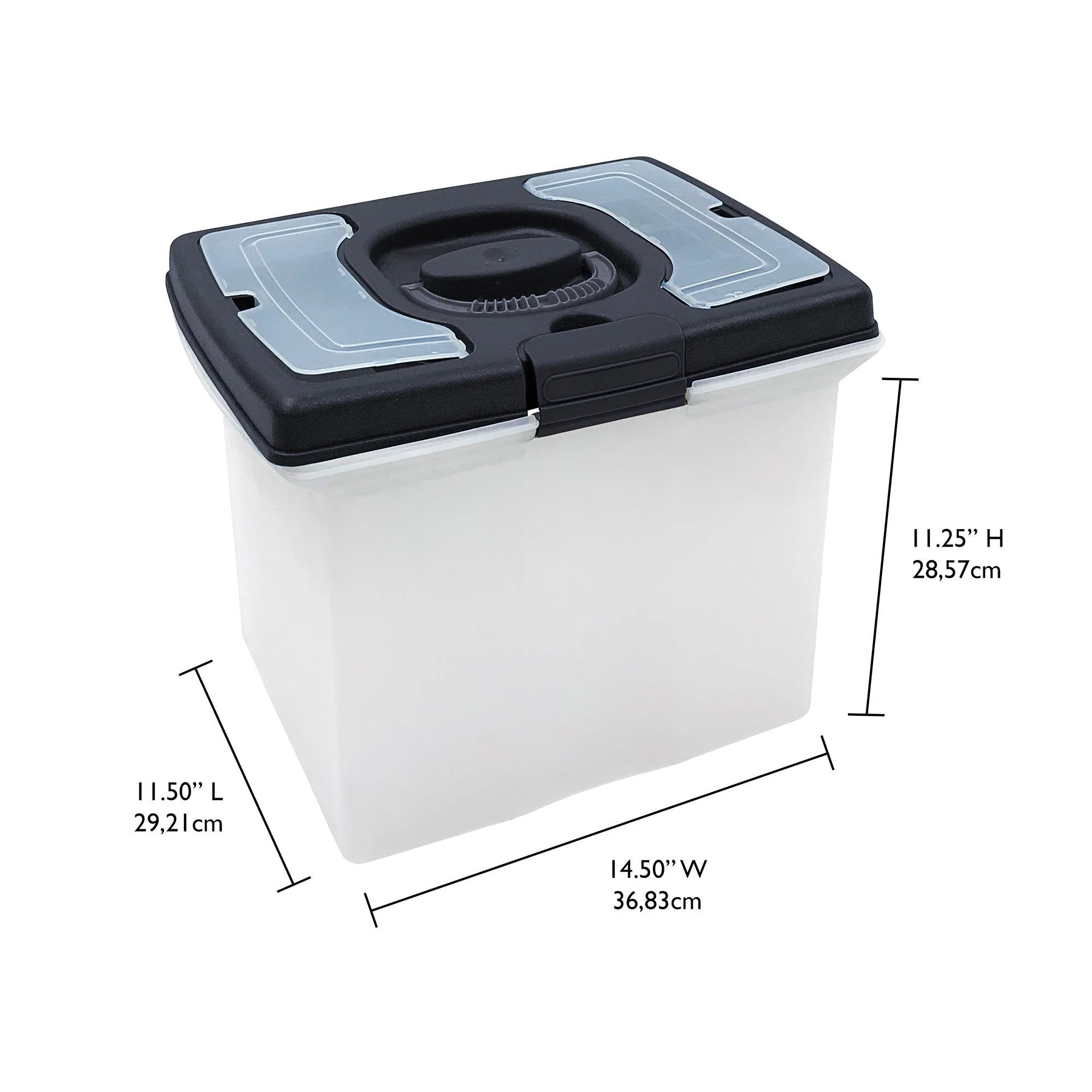 Gracious Living Stackable File Storage Caddy with Accessory Compartment (2 Pack) - Image 2