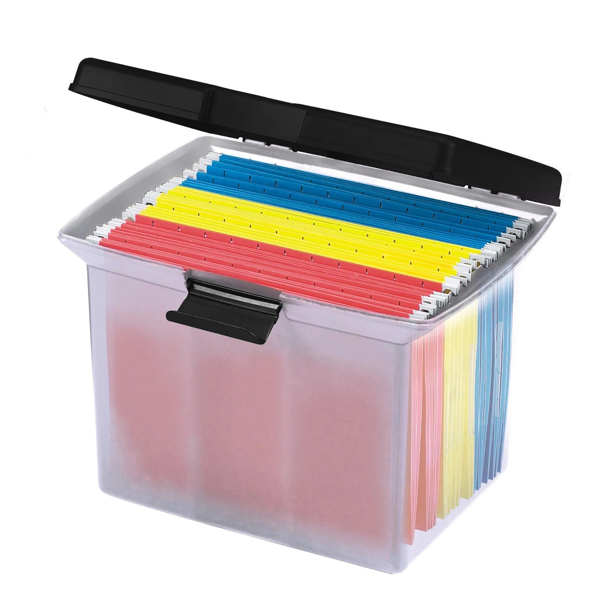 Gracious Living Stackable File Storage Caddy with Accessory Compartment (2 Pack) - Image 4