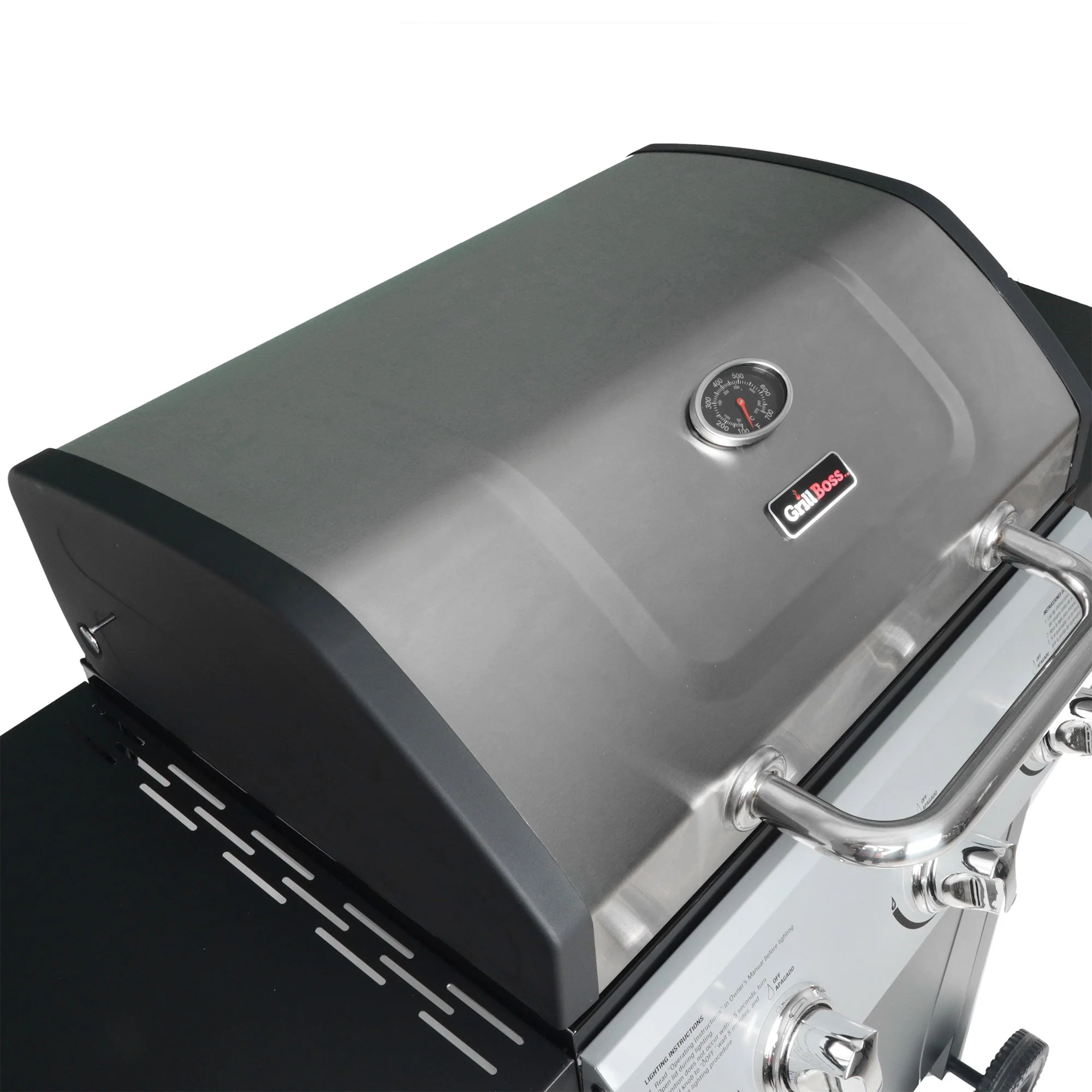 Grill Boss 27,000 BTU 3 Burner Propane Gas Grill w/Wheels, Cover, & Side Shelves - Image 10