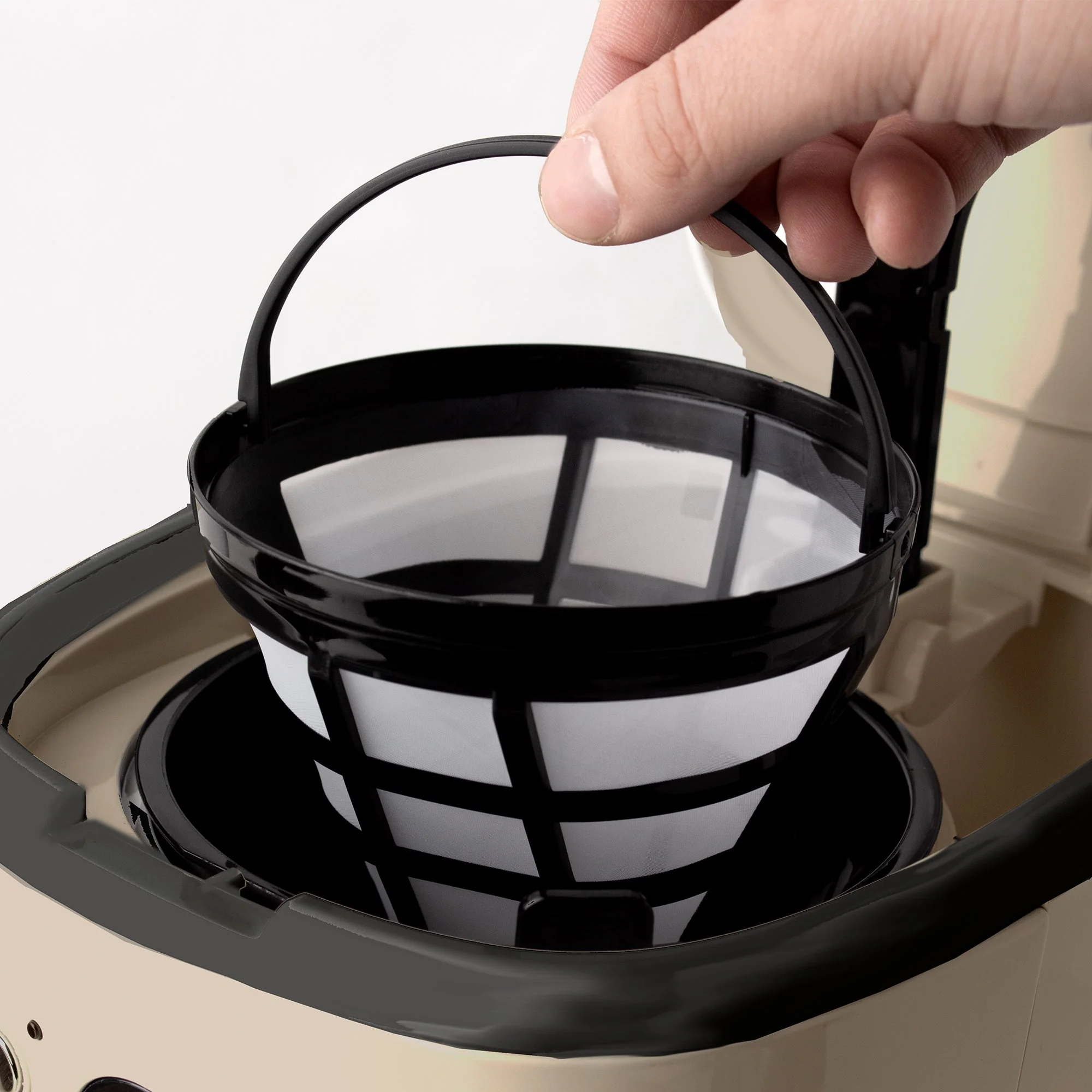 Haden Coffee Machine, 12 Cup Programmable Drip Coffee Maker, Putty & Chrome - Image 8