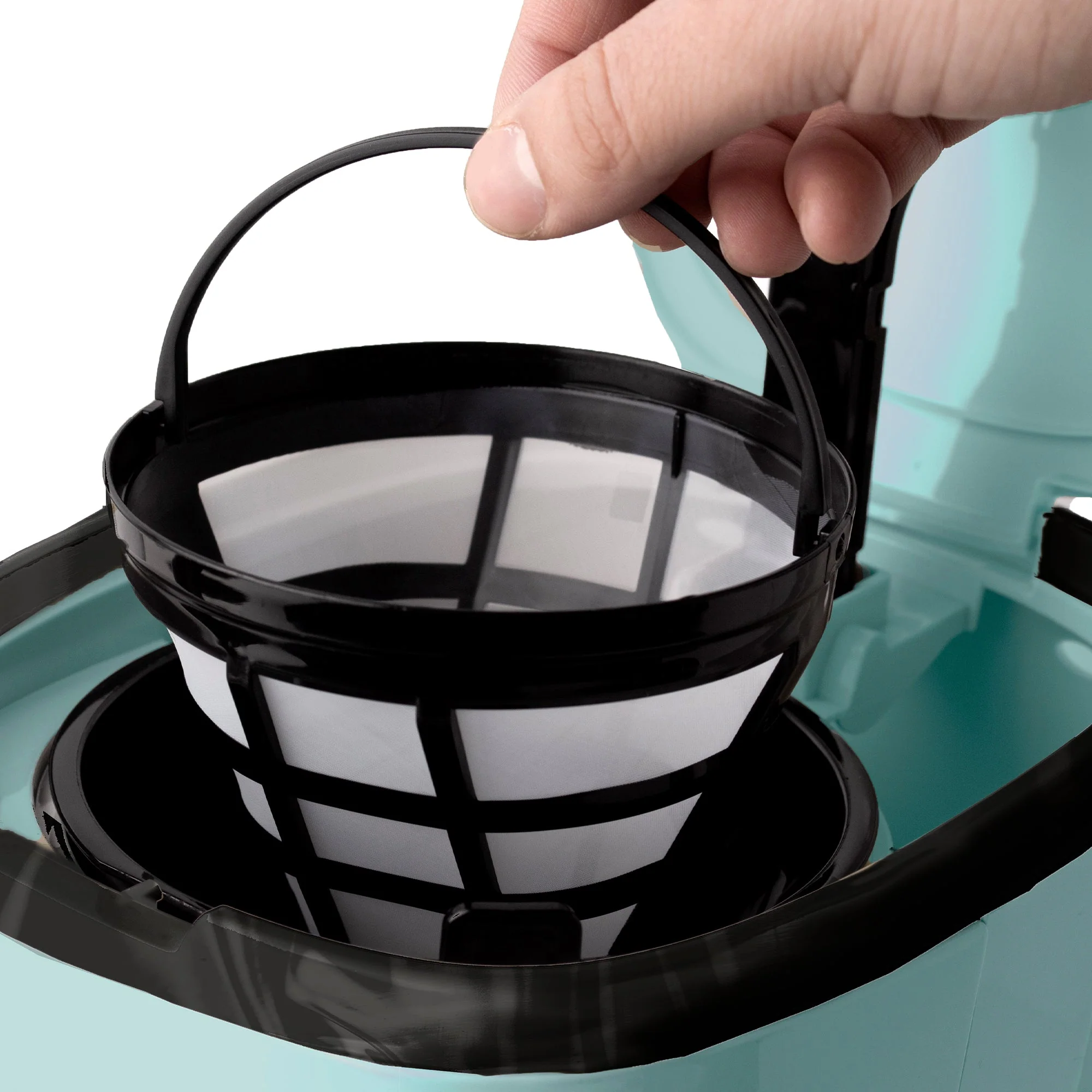 Haden Coffee Machine, 12 Cup Programmable Drip Coffee Maker, Turquoise & Chrome - Image 8