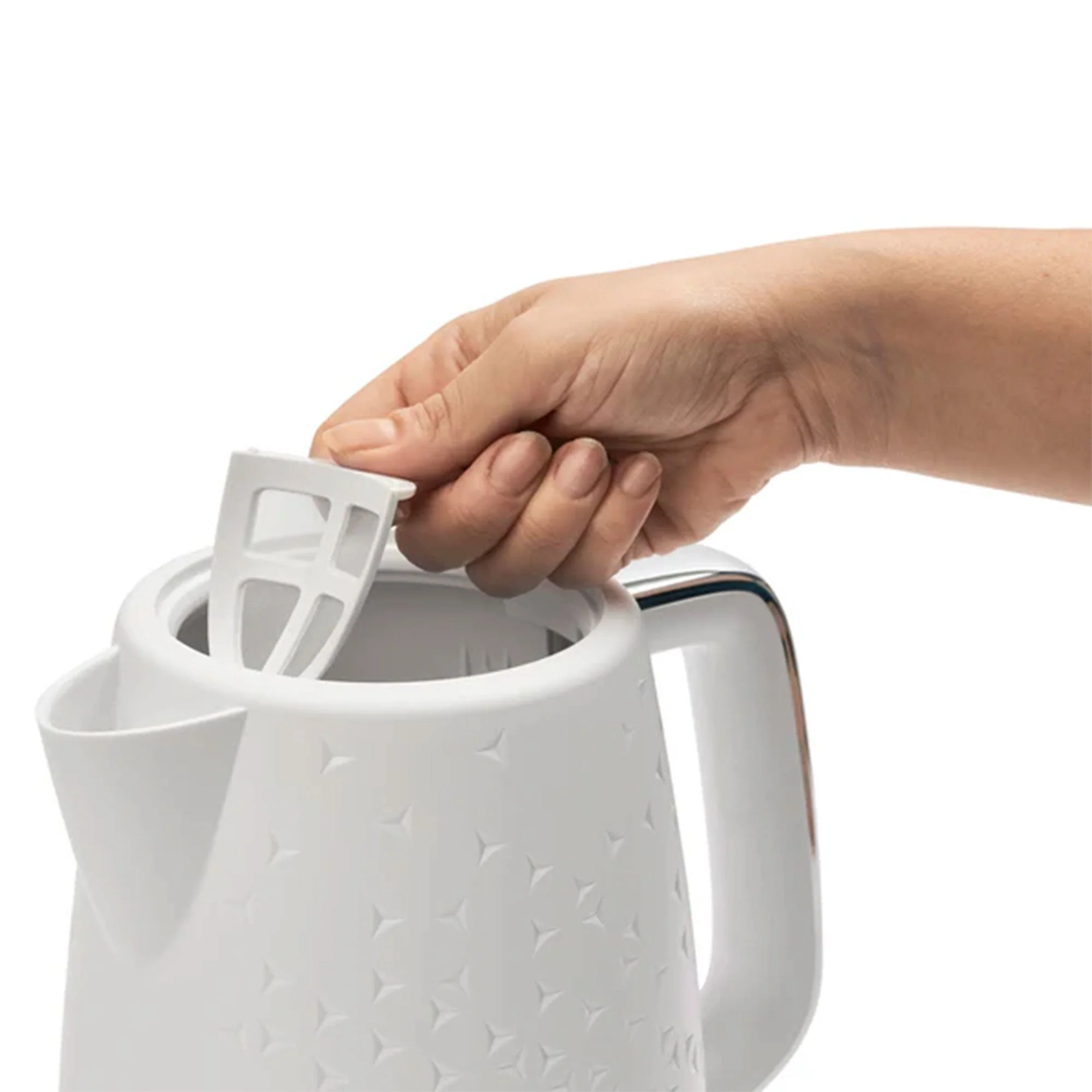 Haden Starbeck 1.7 Liter Stainless Steel Electric Water Kettle, White & Chrome - Image 10