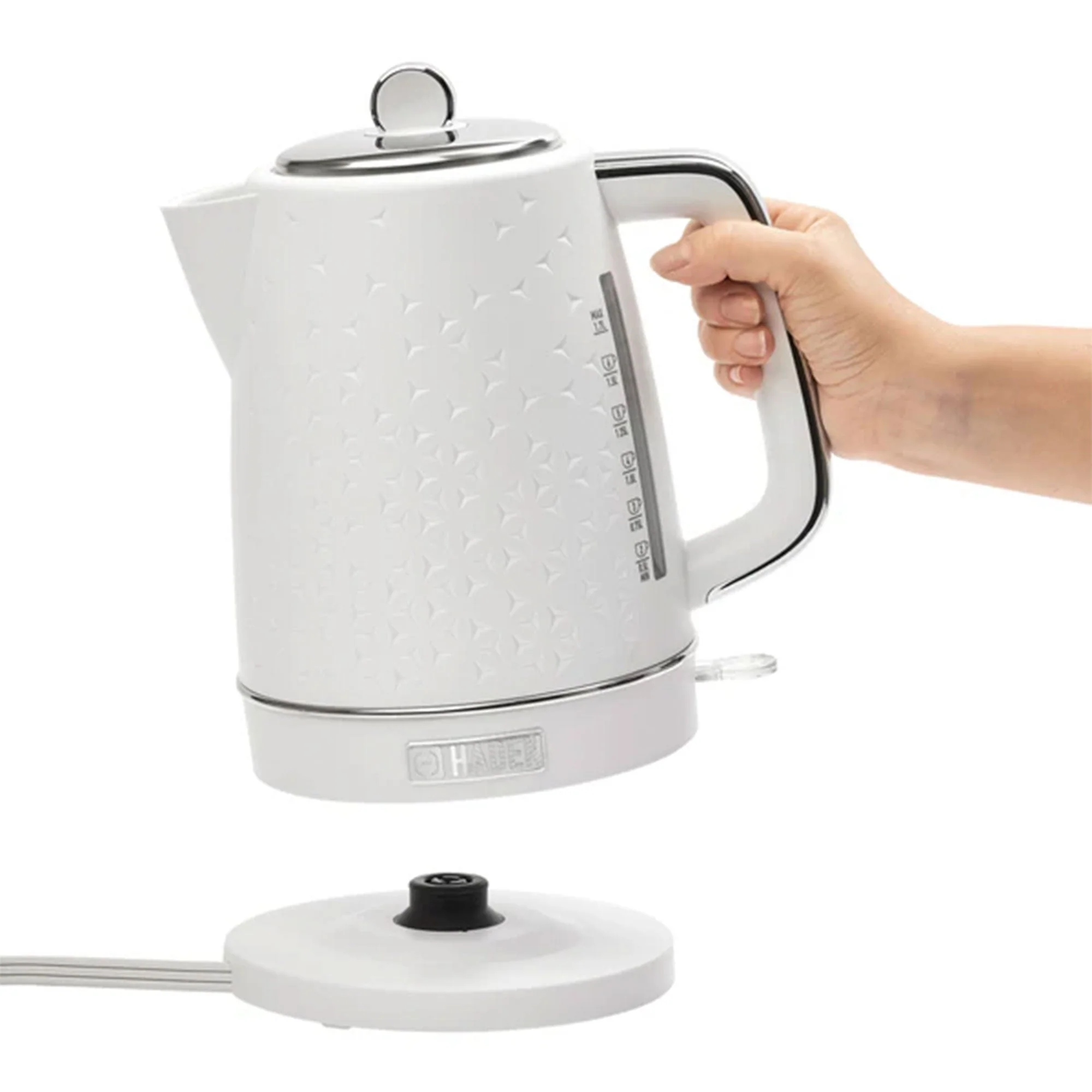 Haden Starbeck 1.7 Liter Stainless Steel Electric Water Kettle, White & Chrome - Image 9
