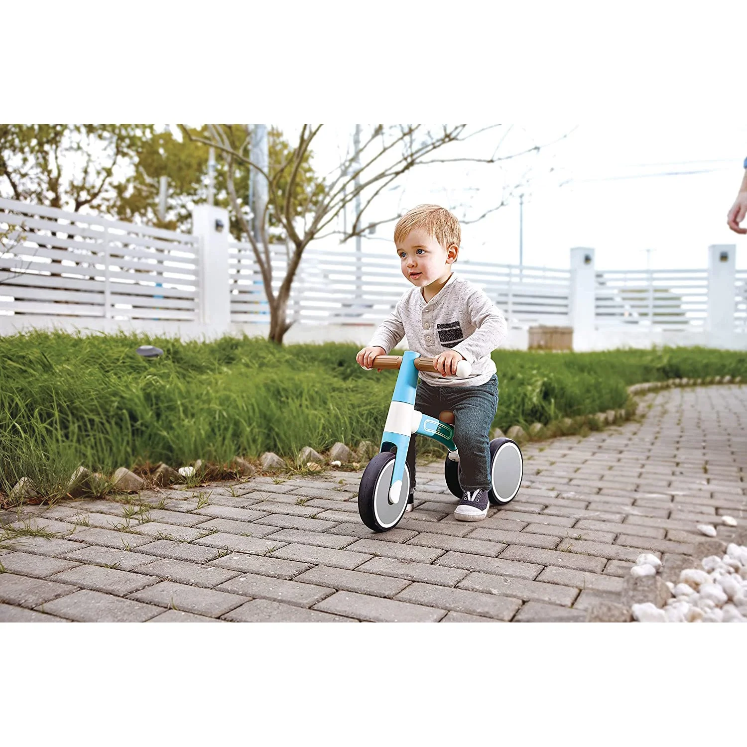 Hape Balance Tricycle with Magnesium Frame, Vespa Blue, Ages 18 Months and Up - Image 5