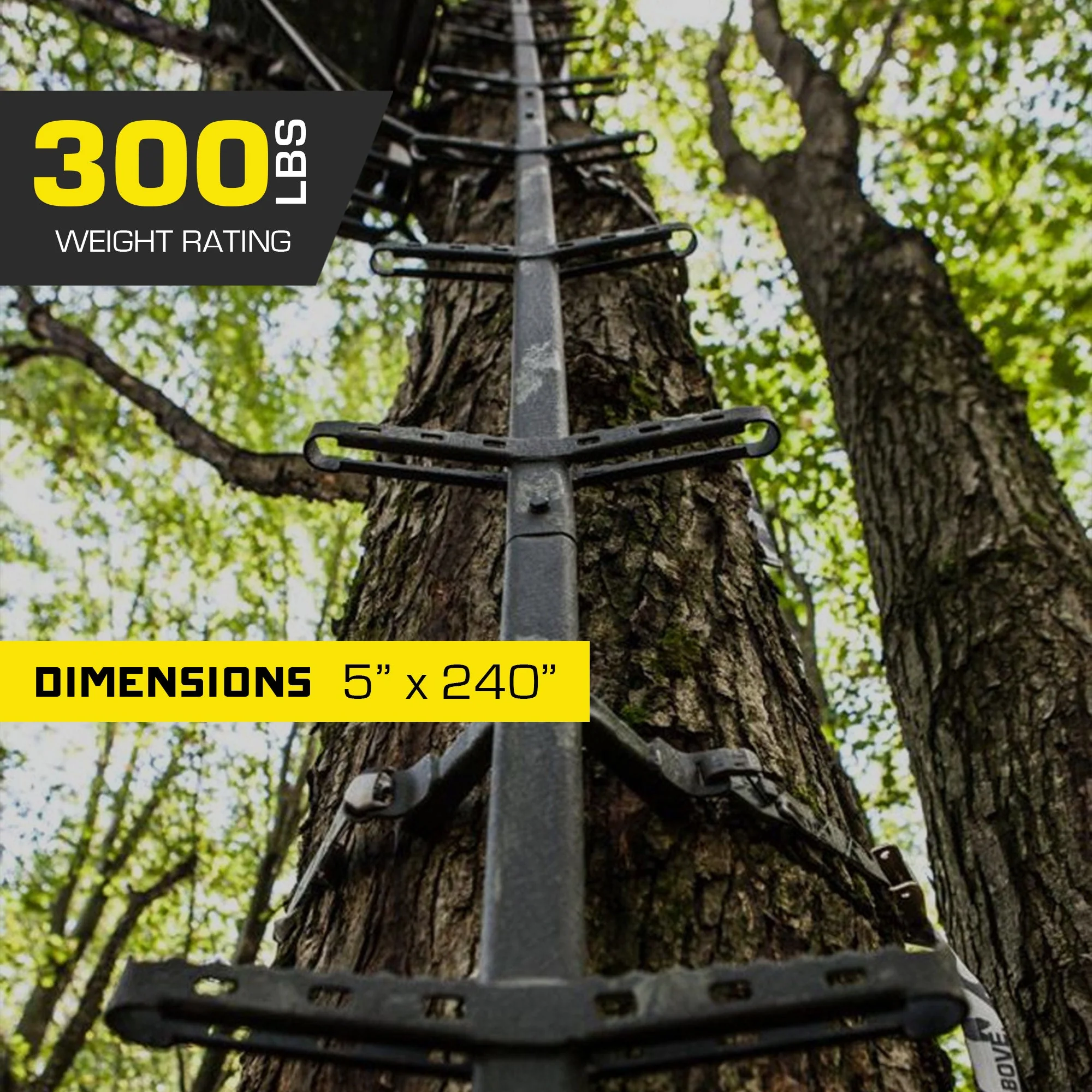 Hawk Traction Climbing Stick, 20' Tree Climbing Ladder Hunting Gear, Extra Grip - Image 3