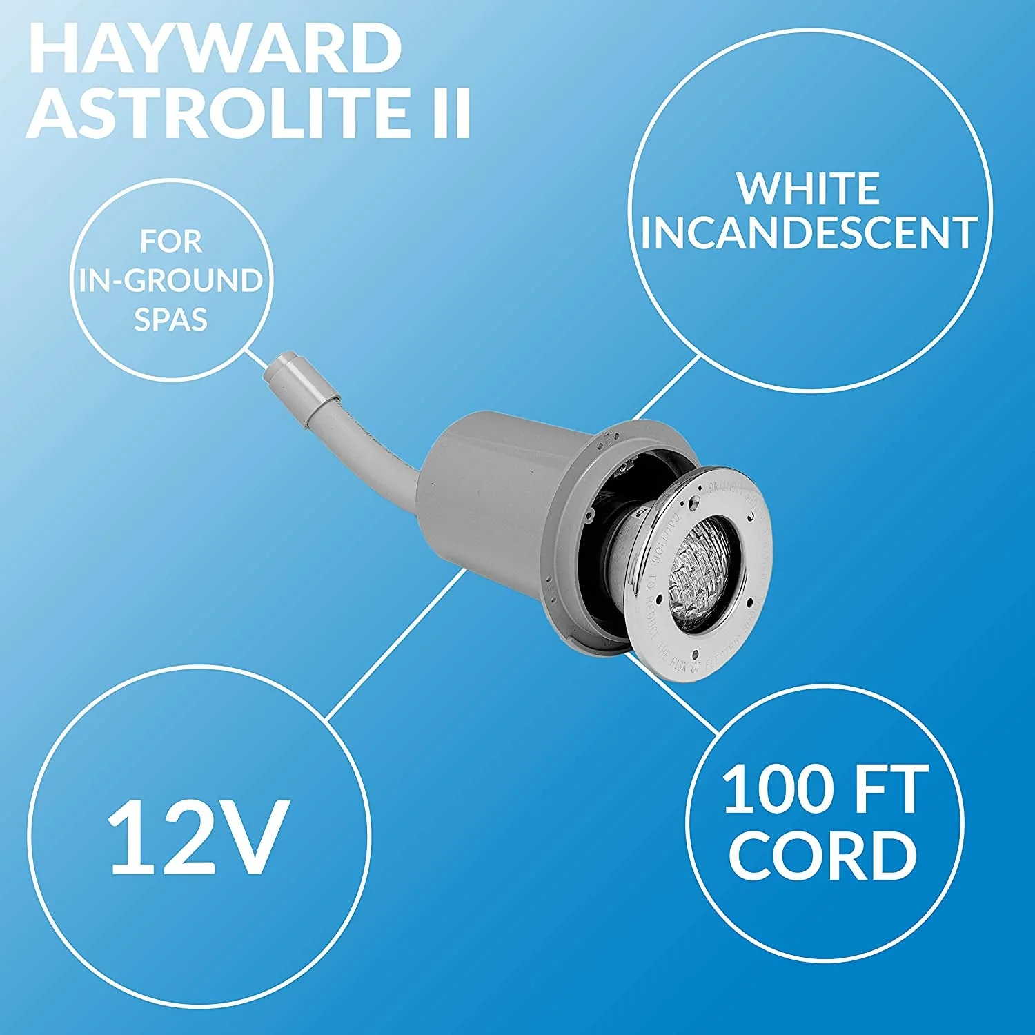 Hayward 100 Watt 12 Volt AstroLite II Incandescent Spa Light with 100 Foot Cord - Image 2