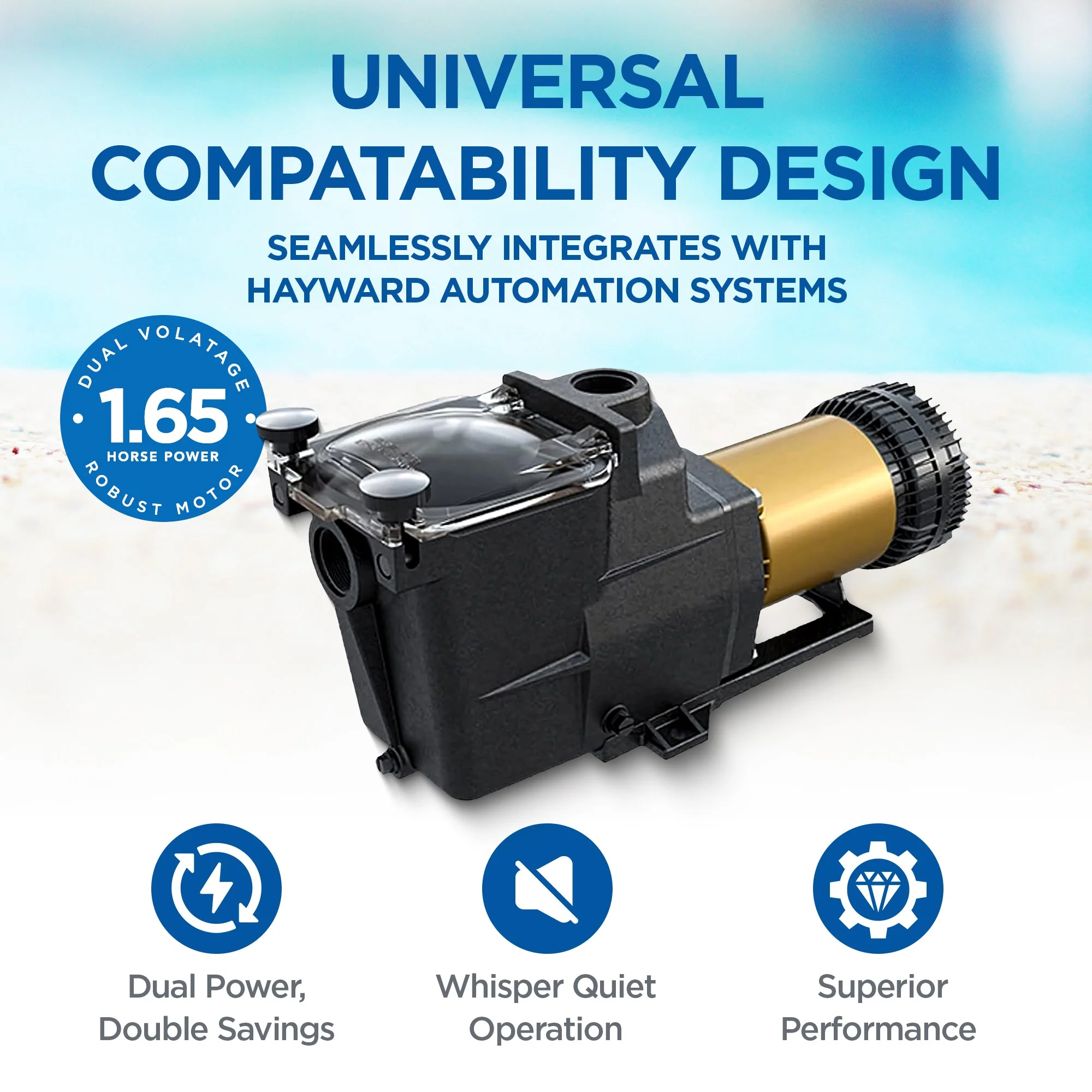 Hayward Super Pump XE 1.65 HP Ultra High Efficiency Pool Pump, W3SP2610X15XE - Image 2