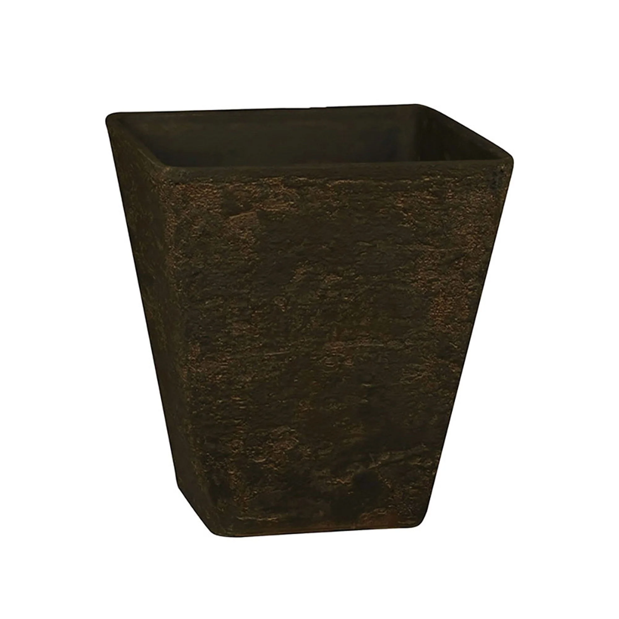 HC Companies 16 Inch Tahoe Outdoor Square Planter Pot, Falcon Brown (4 Pack) - Image 2