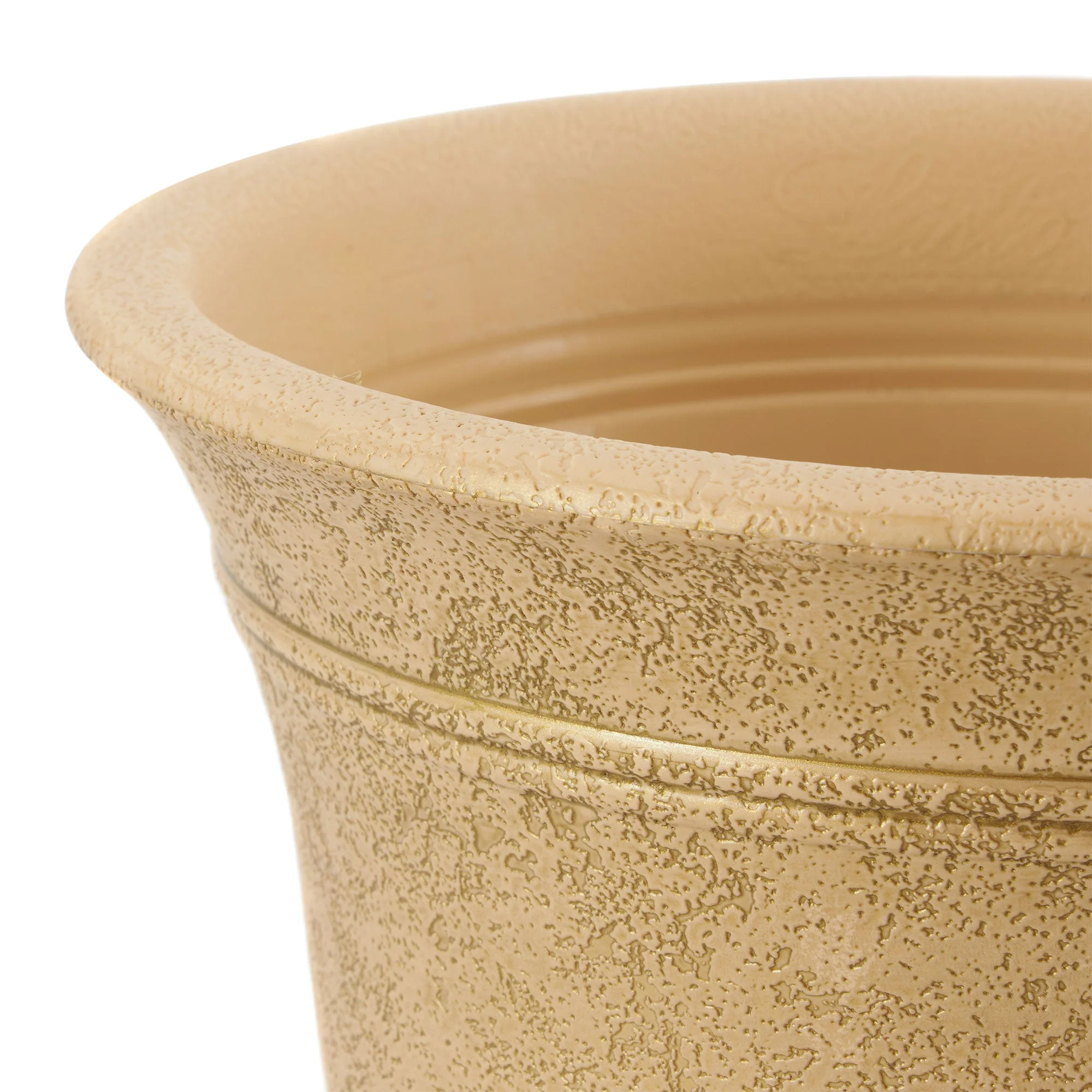 HC Companies Sierra 10 Inch Round Garden Planter Pot, Arizona Sand (4 Pack) - Image 10