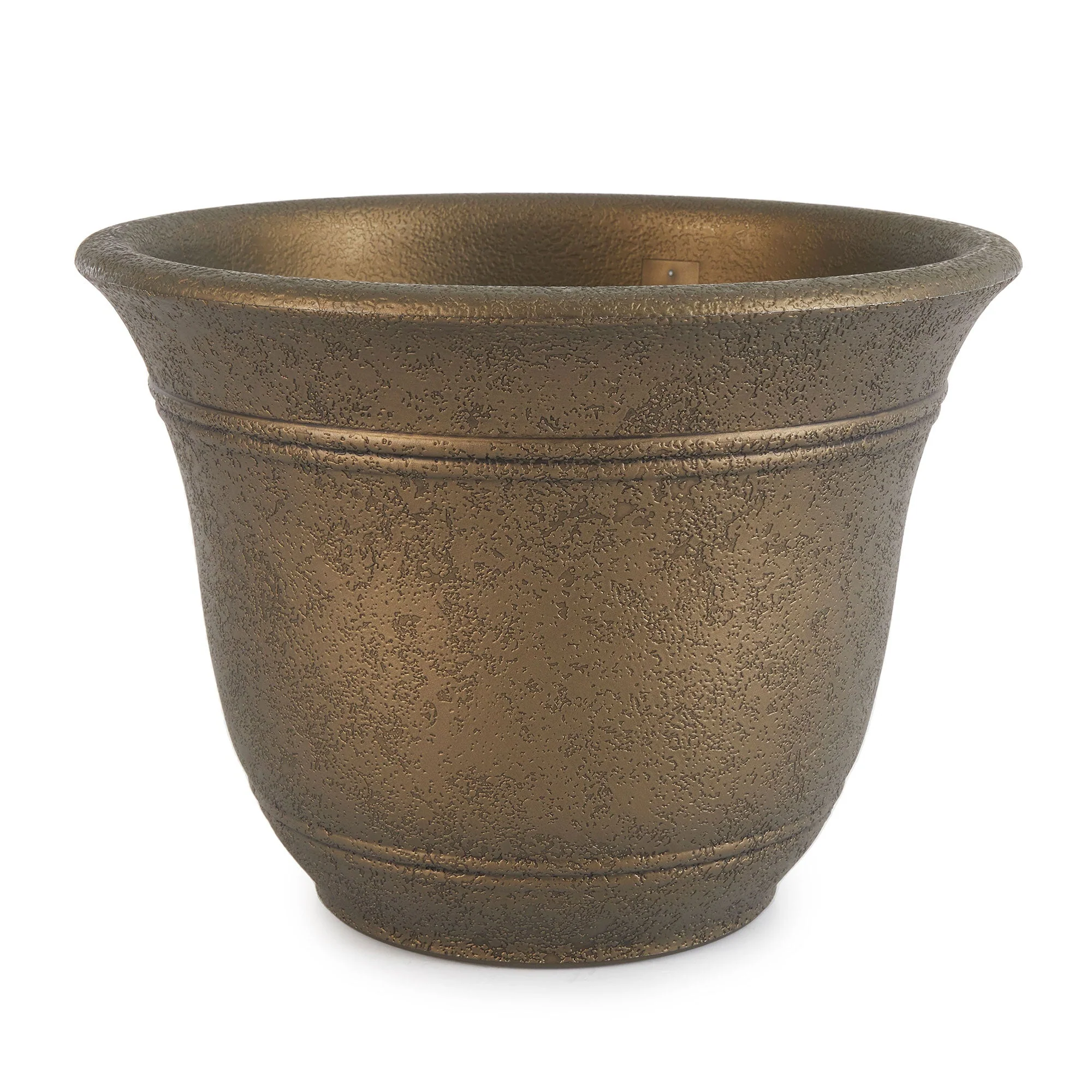 HC Companies Sierra 10 Inch Round Garden Planter Pot, Celtic Bronze (2 Pack) - Image 2