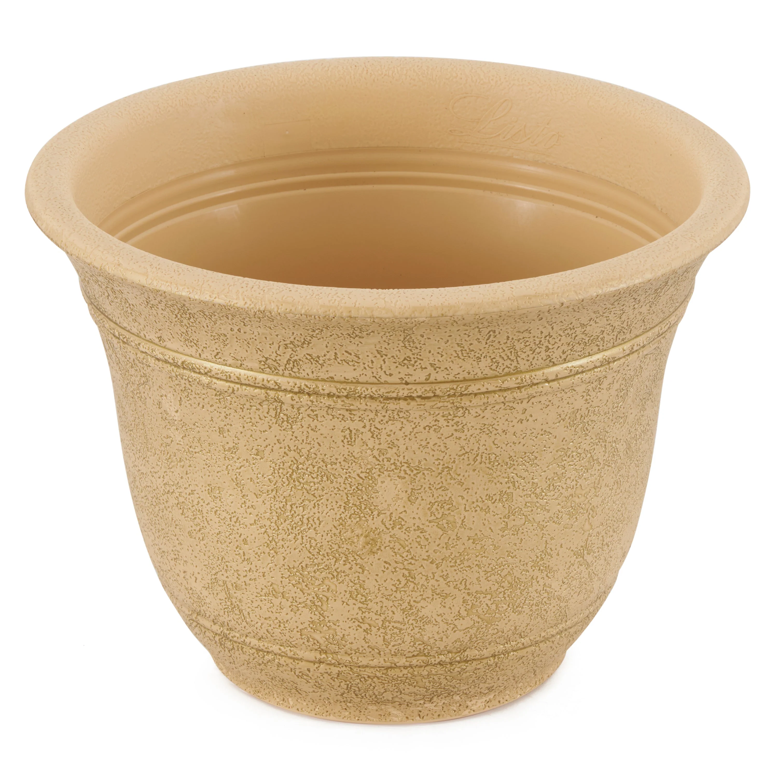 HC Companies Sierra 10 Inch Round Resin Flower Garden Planter Pot, Arizona Sand - Image 5