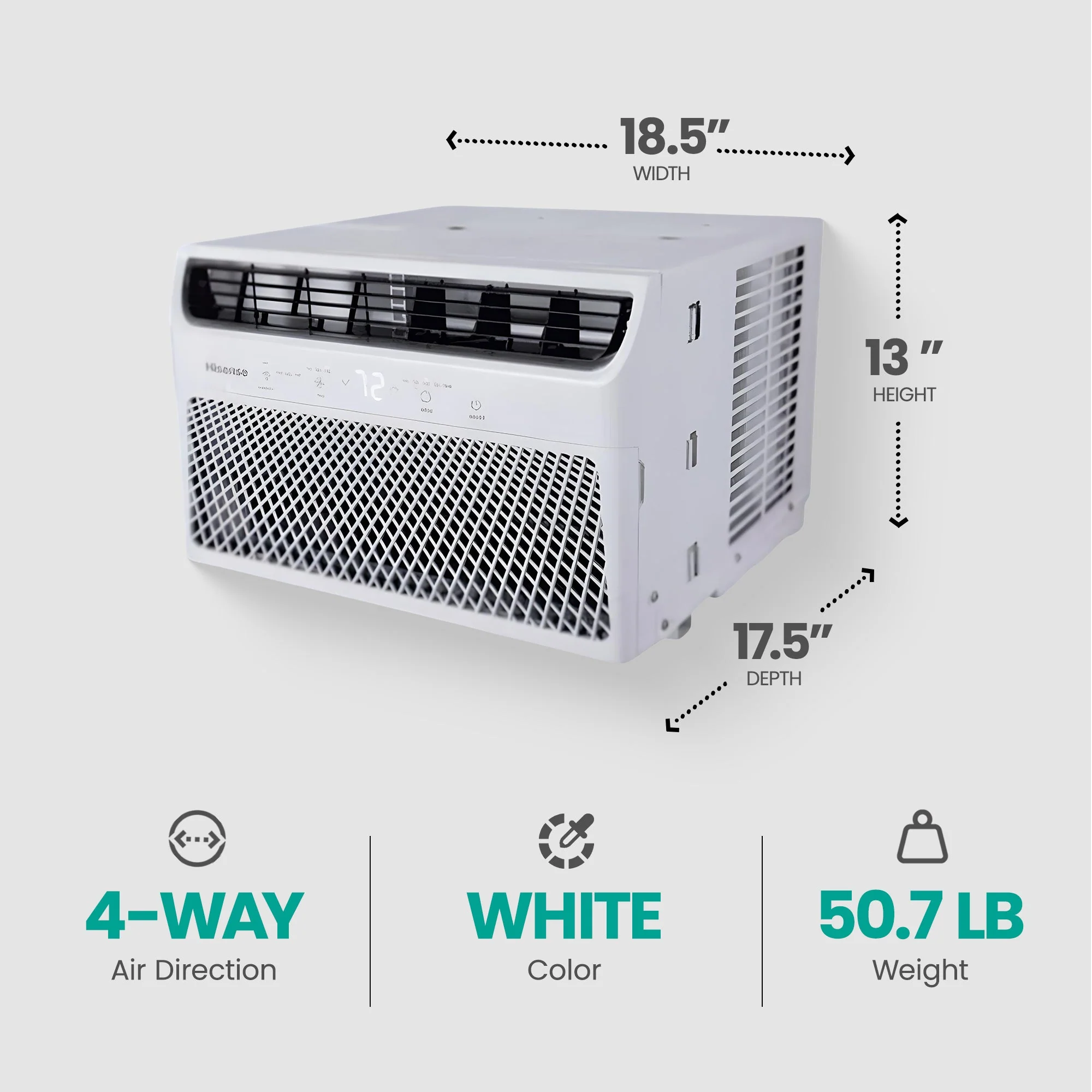 Hisense 450 Sq ft Window Air Conditioner w/Remote, 3 Modes & 4 Way Air Direction - Image 3