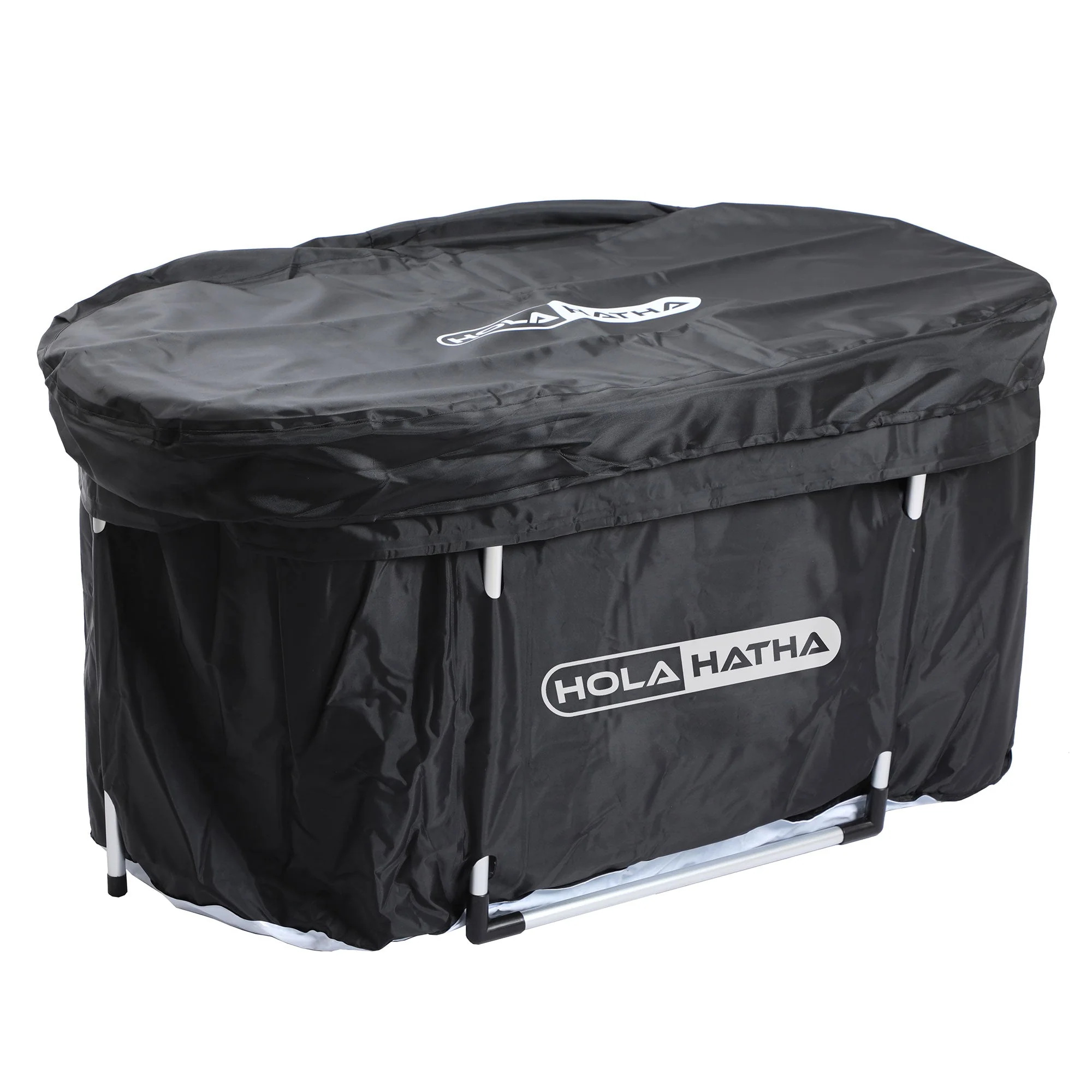 HolaHatha 129 Gal Ice Bath Tub, Portable Hot/Cold Water Plunge Tub with Lid - Image 4