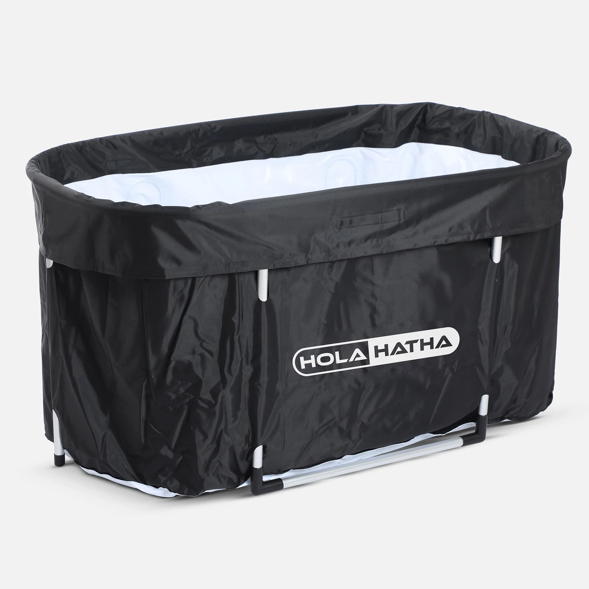 HolaHatha 129 Gal Ice Bath Tub, Portable Hot/Cold Water Plunge Tub with Lid - Image 5