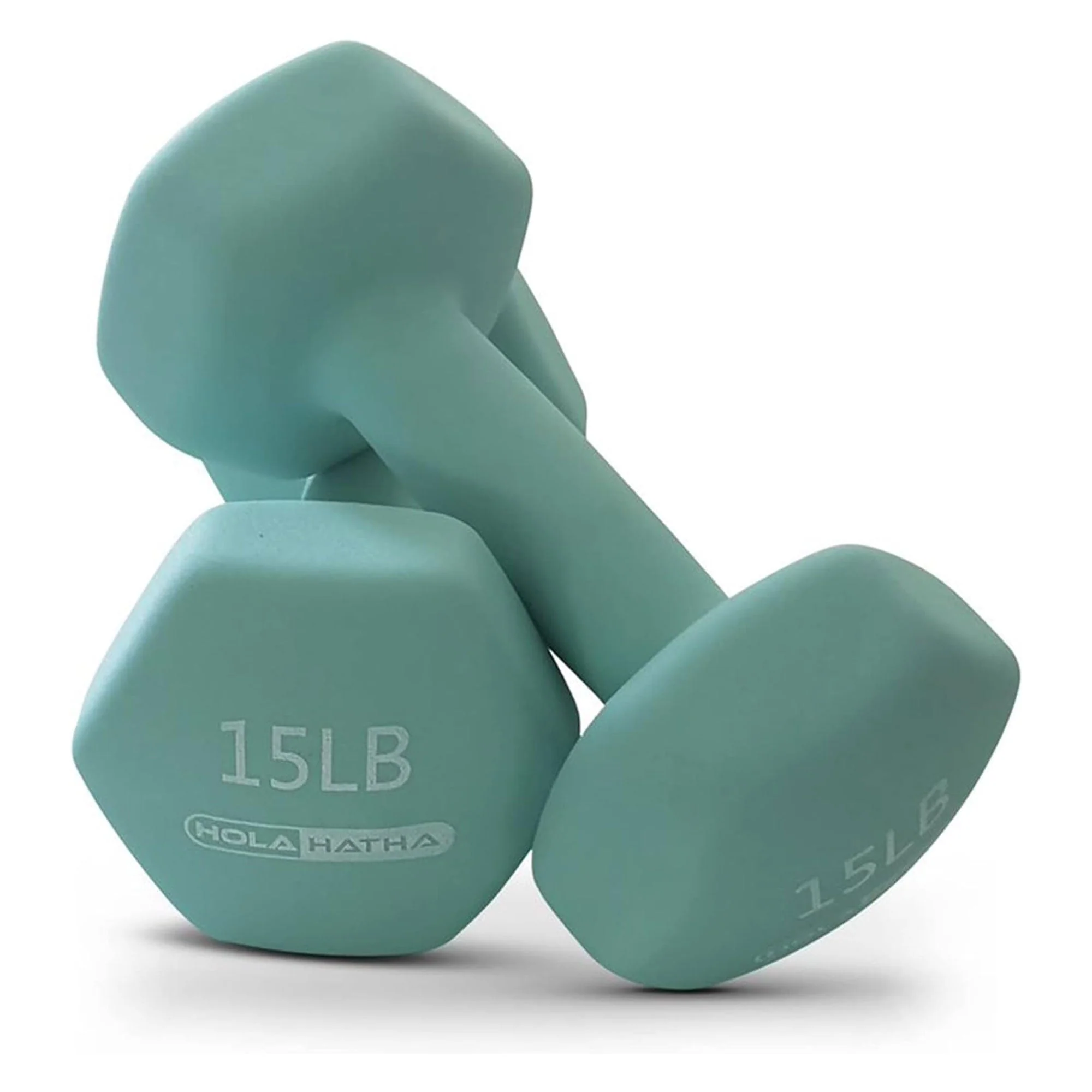 HolaHatha 3, 5, 8, 10 & 12 Pound Neoprene Dumbbell Weight Set with Storage Rack - Image 7