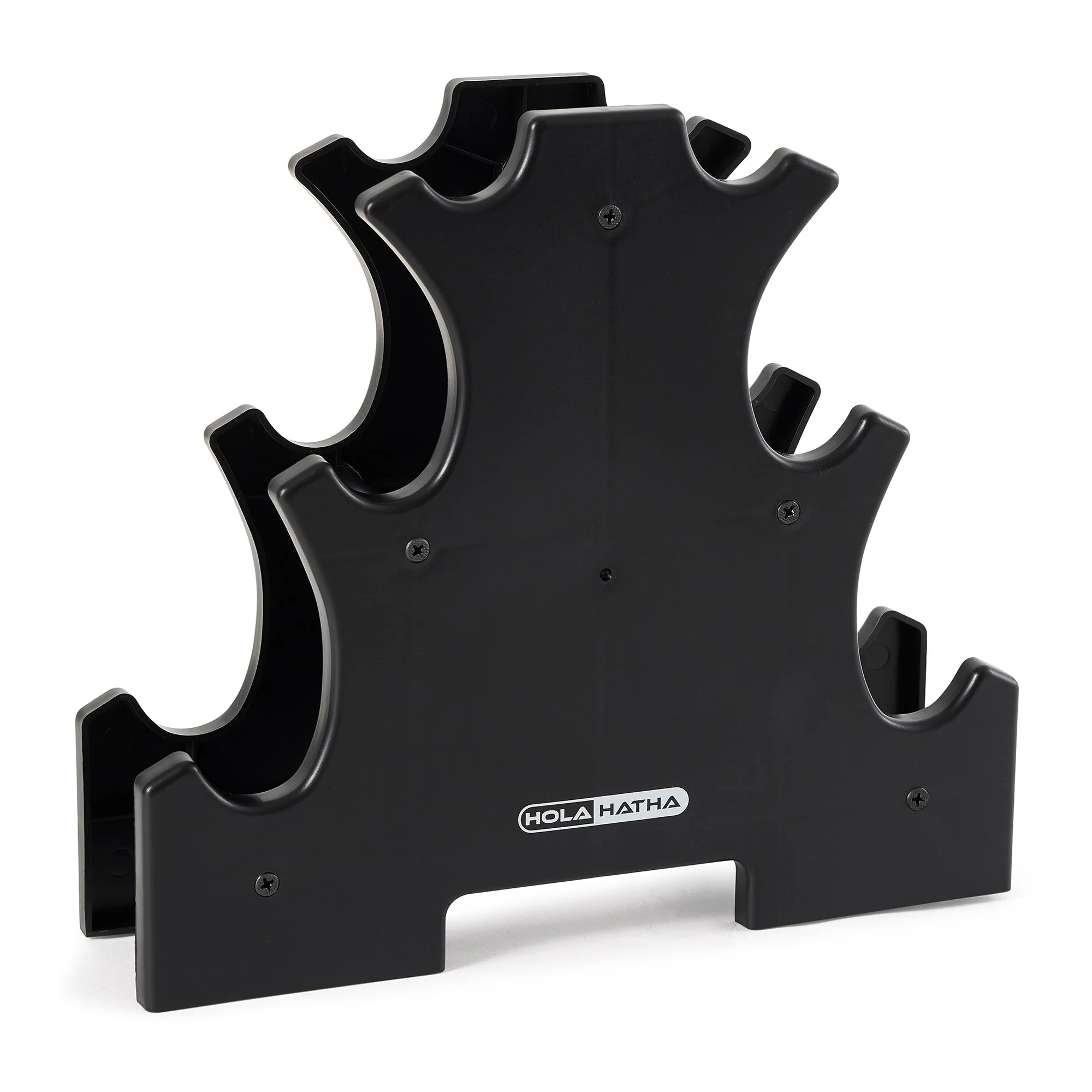 HolaHatha 3, 5 and 8 Pound Neoprene Dumbbell Strength Training Weights Set Rack - Image 10