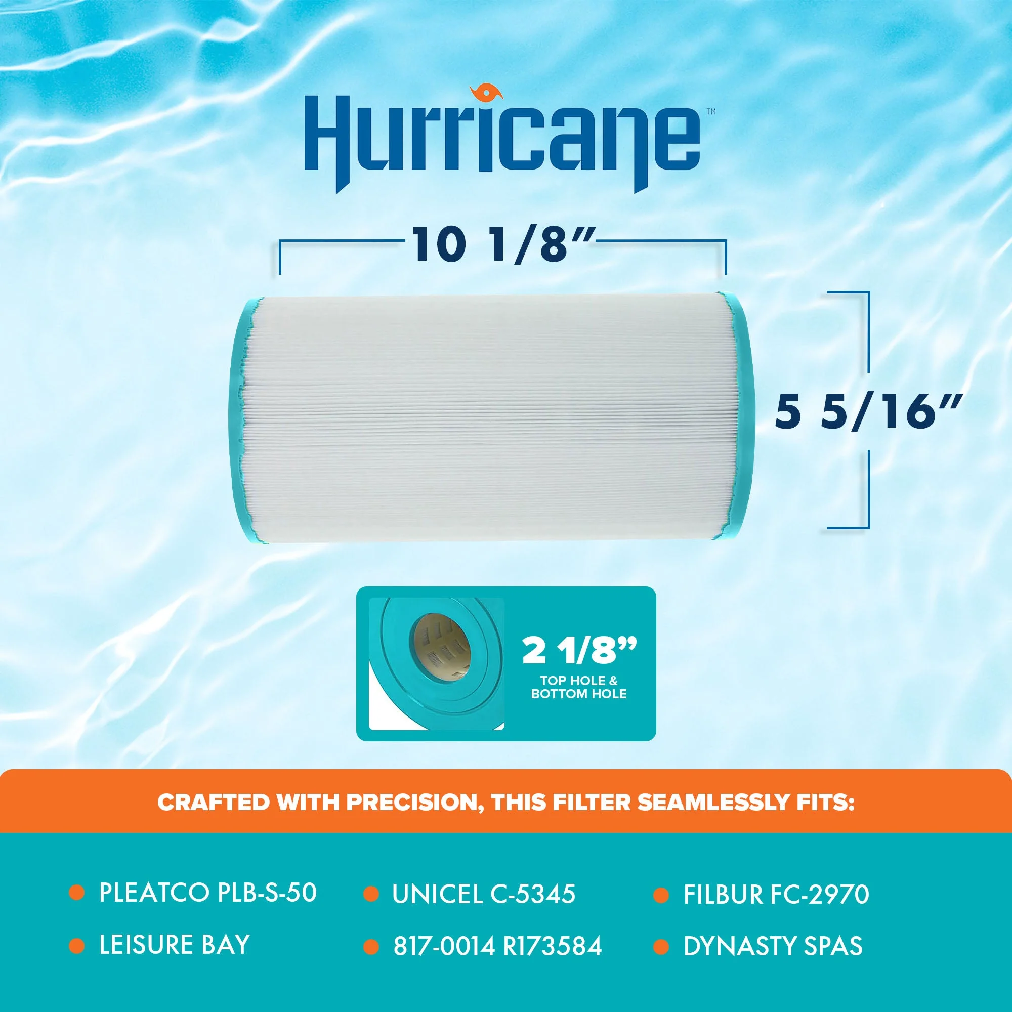 Hurricane HF5345-01 Advanced Pool and Spa Filter Cartridge Replacement, White - Image 3
